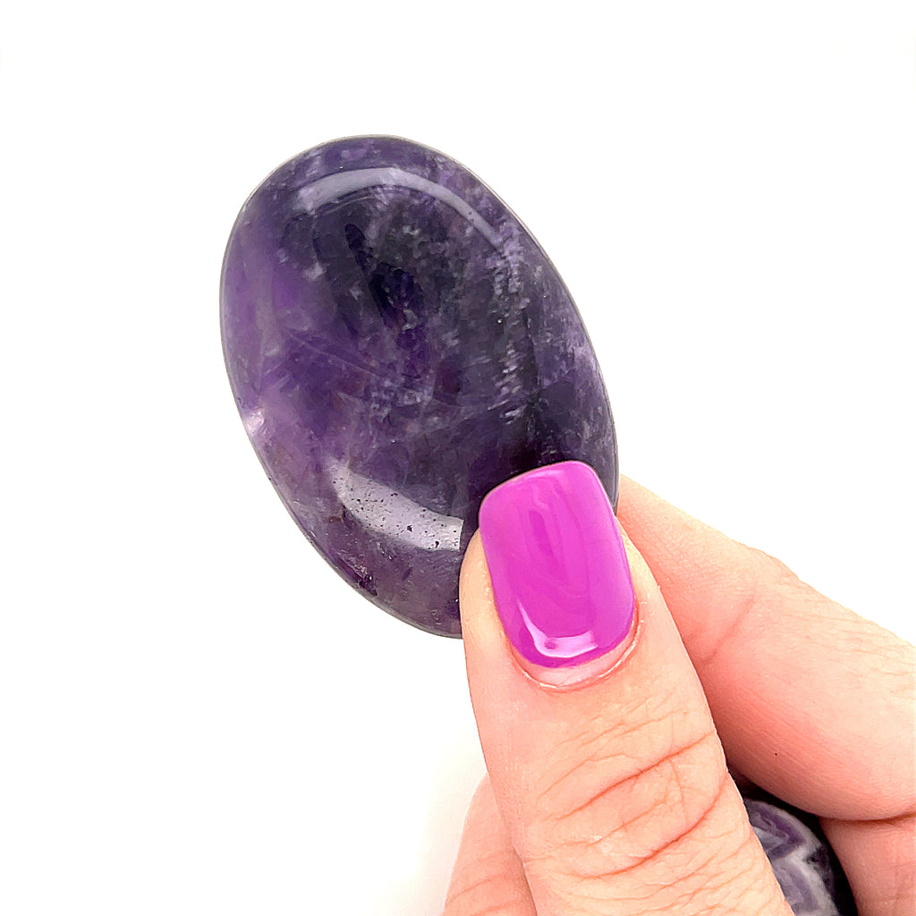 Amethyst gemstone Palm Stone
