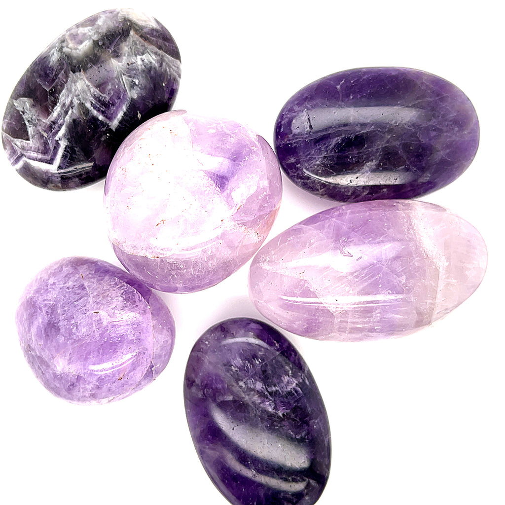 Amethyst gemstone Palm Stone