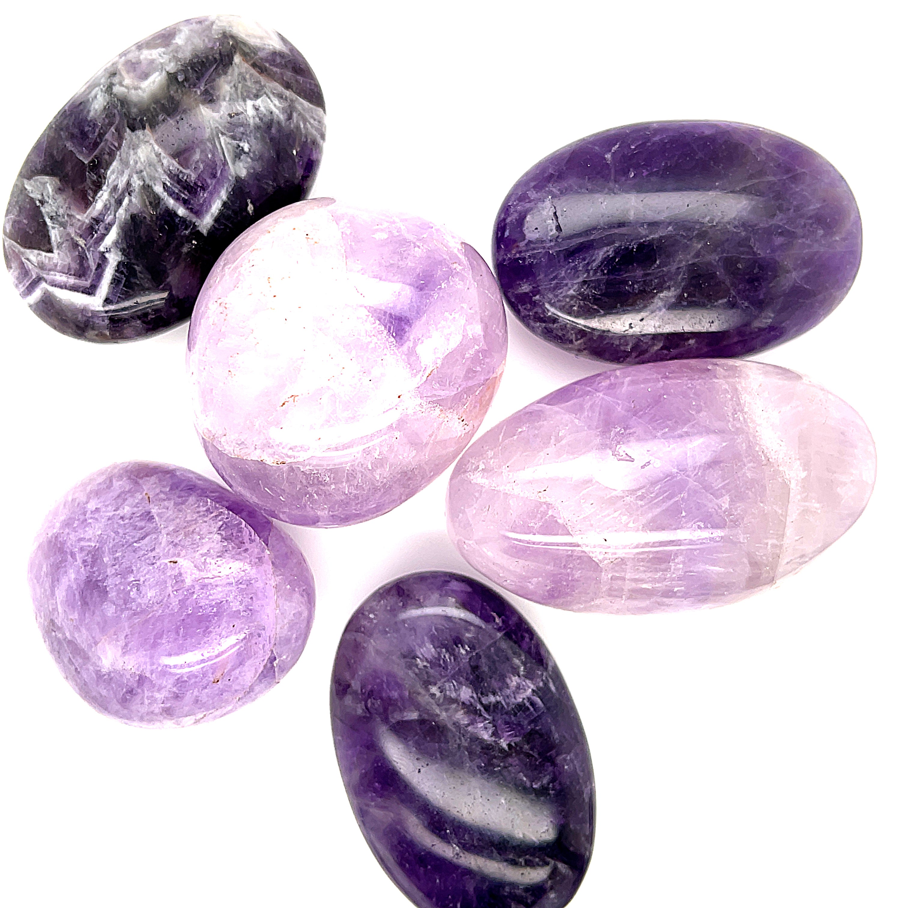 Amethyst gemstone Palm Stone