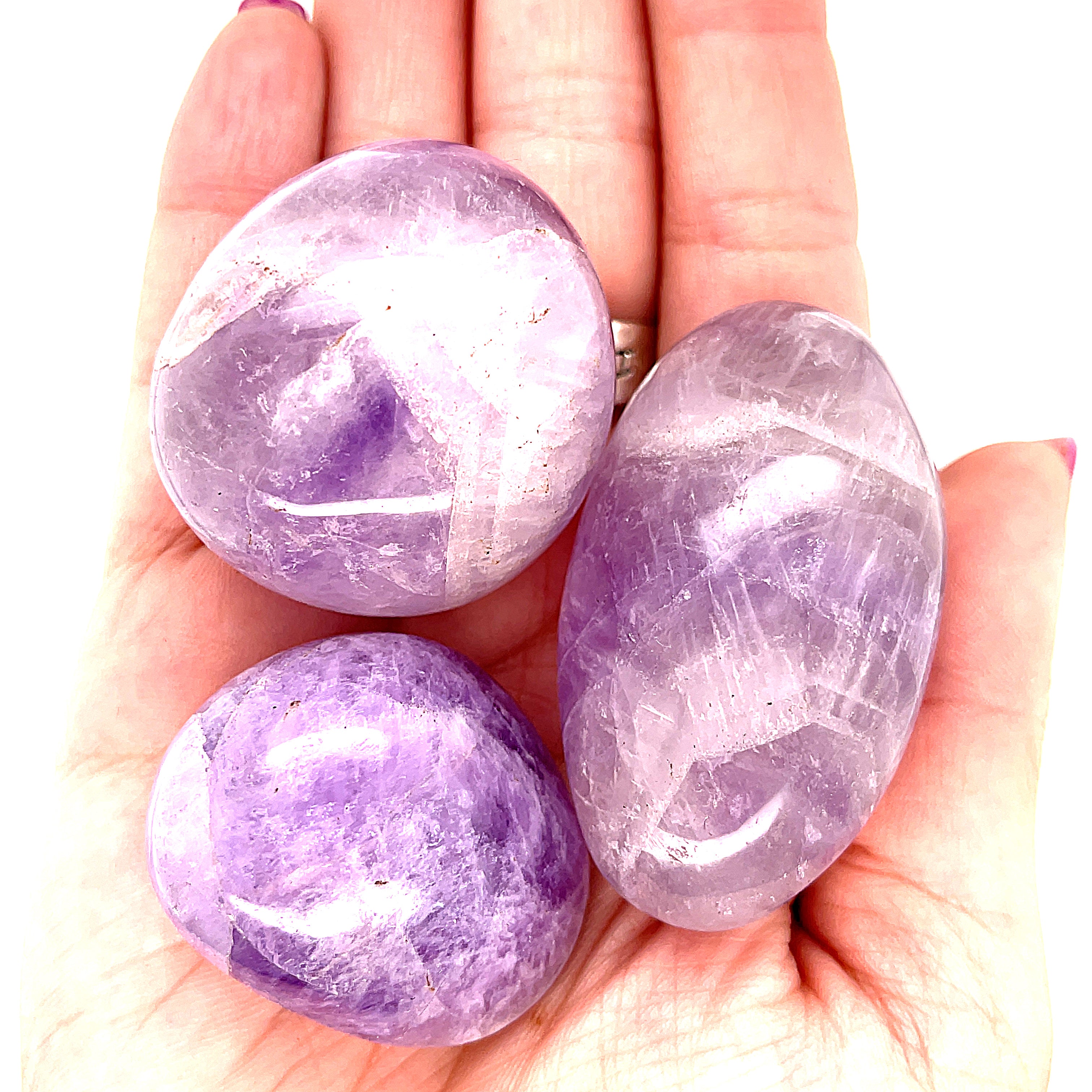 Amethyst gemstone Palm Stone