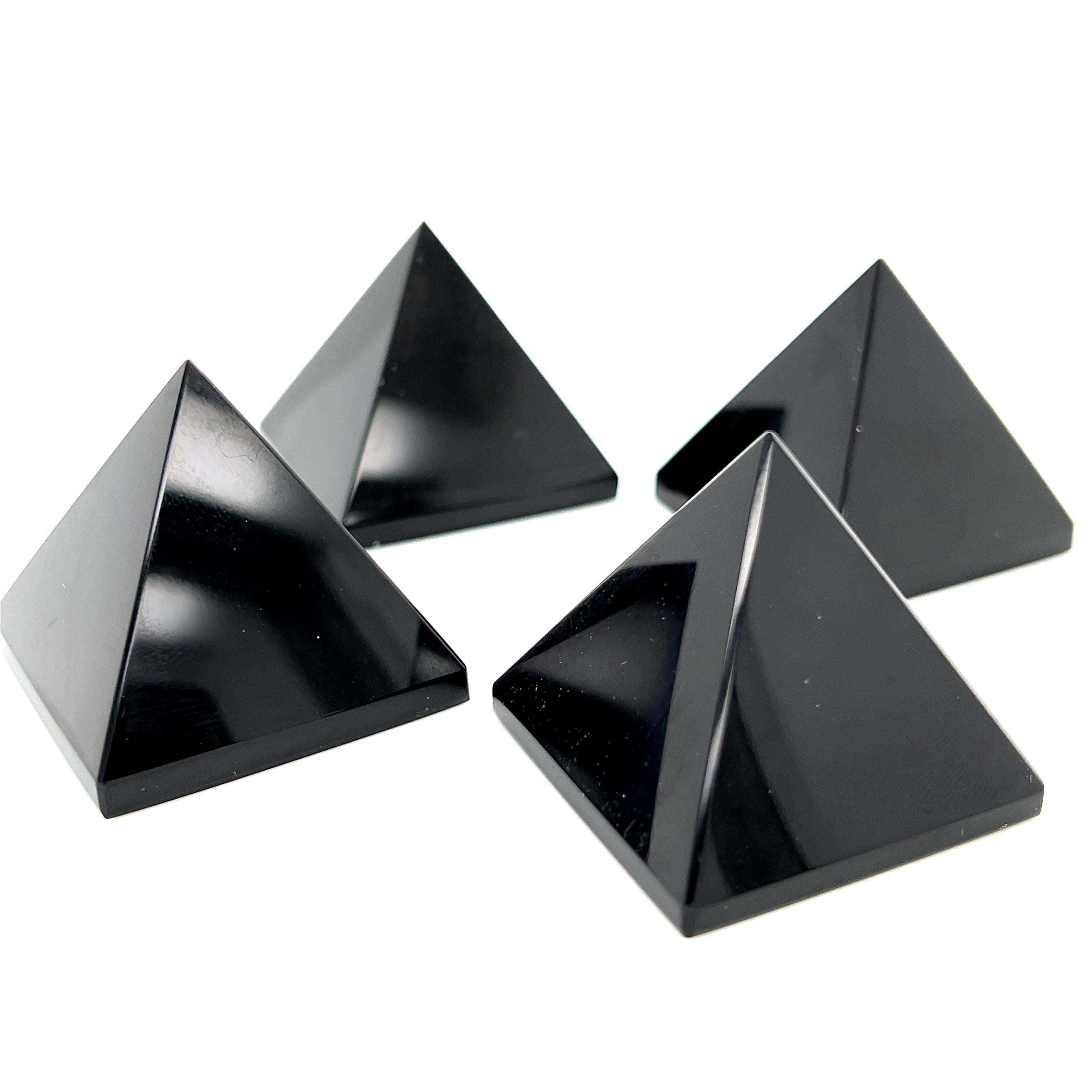 Black Obsidian Gemstone Pyramid
