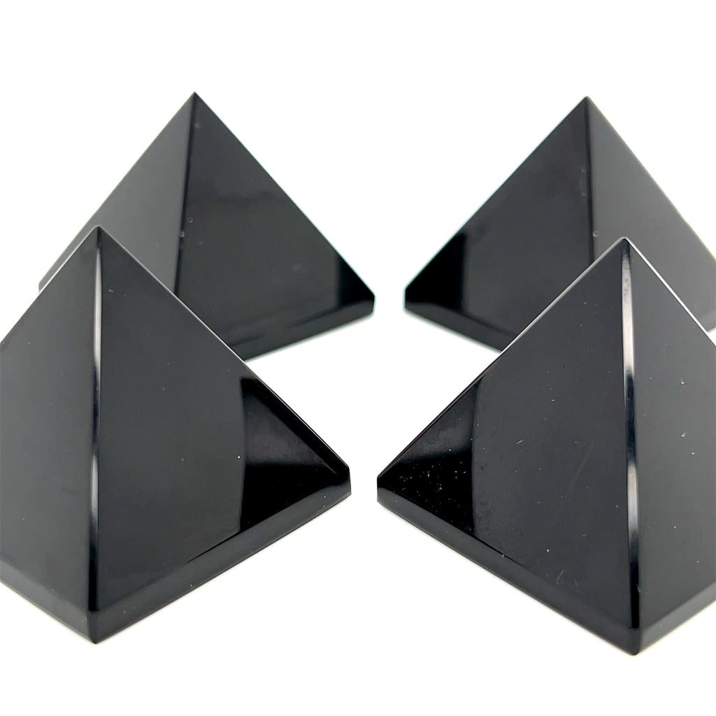 Black Obsidian Gemstone Pyramid