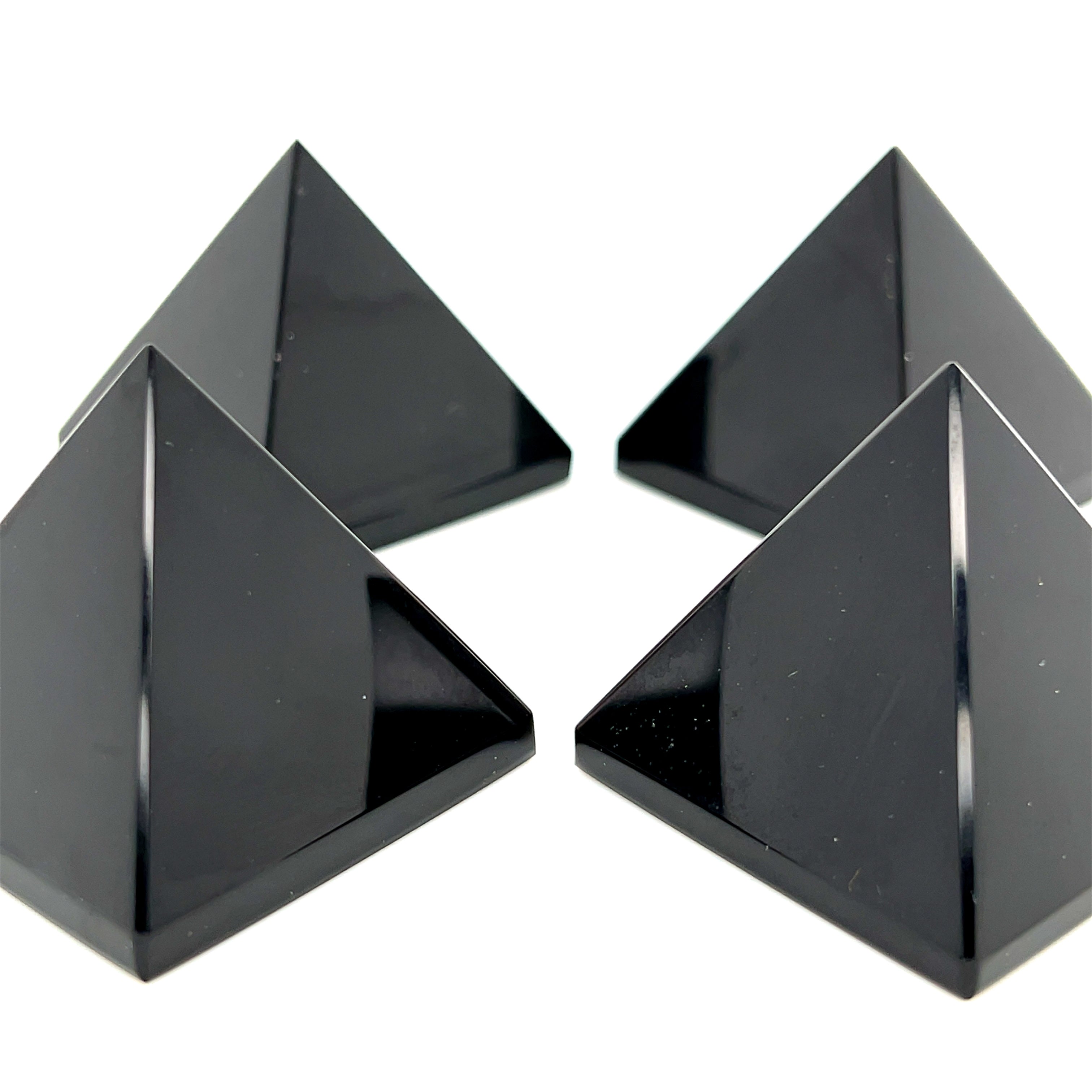 Black Obsidian Gemstone Pyramid