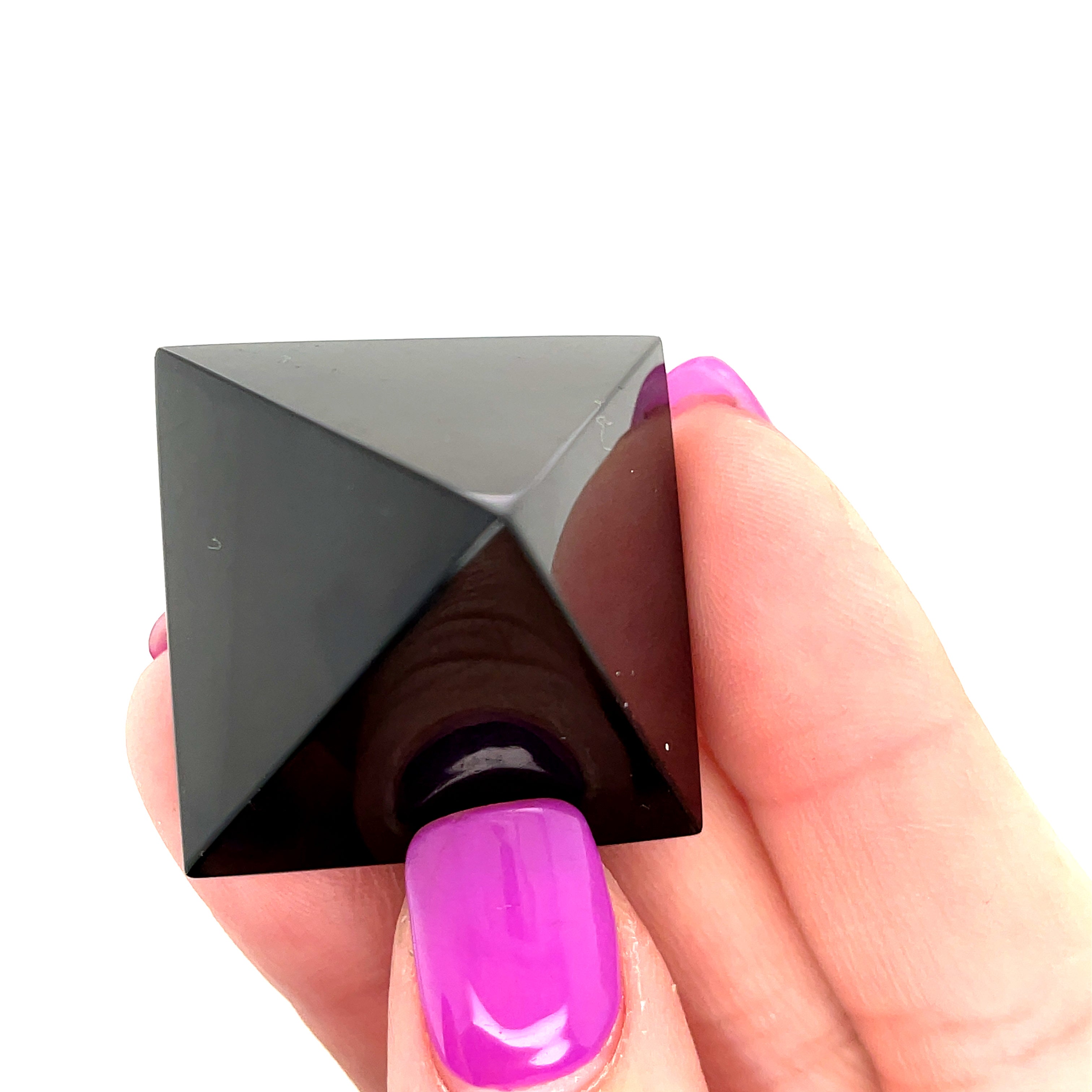 Black Obsidian Gemstone Pyramid