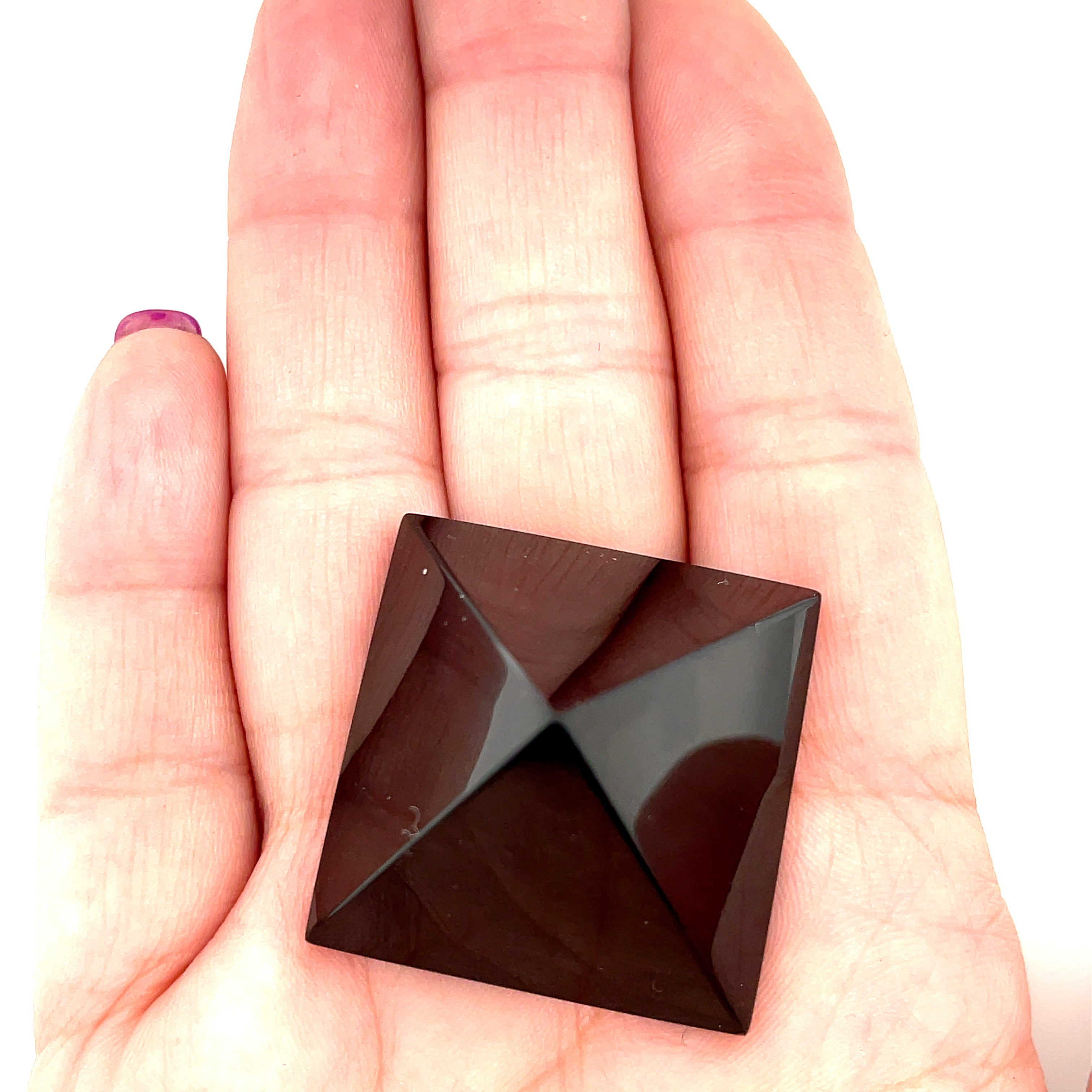 Black Obsidian Gemstone Pyramid