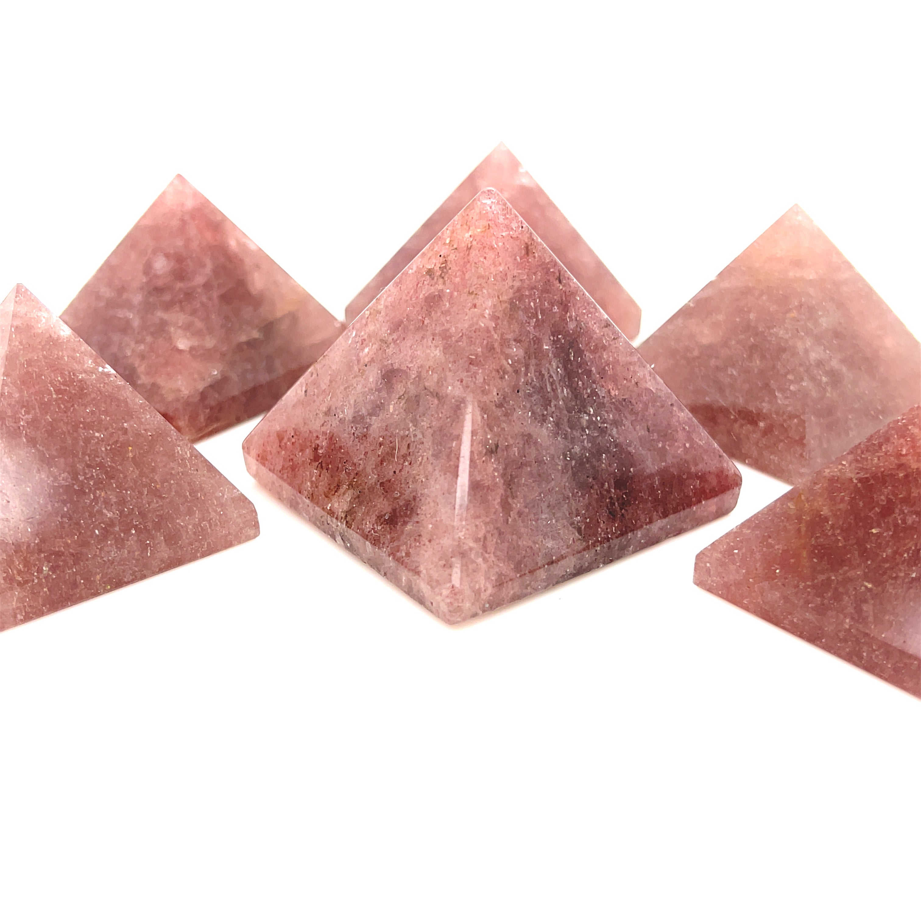 Strawberry Quartz Gemstone Pyramid