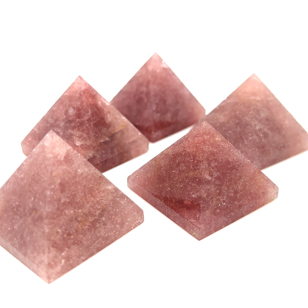 Strawberry Quartz Gemstone Pyramid