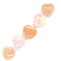 Morganite gemstone hearts