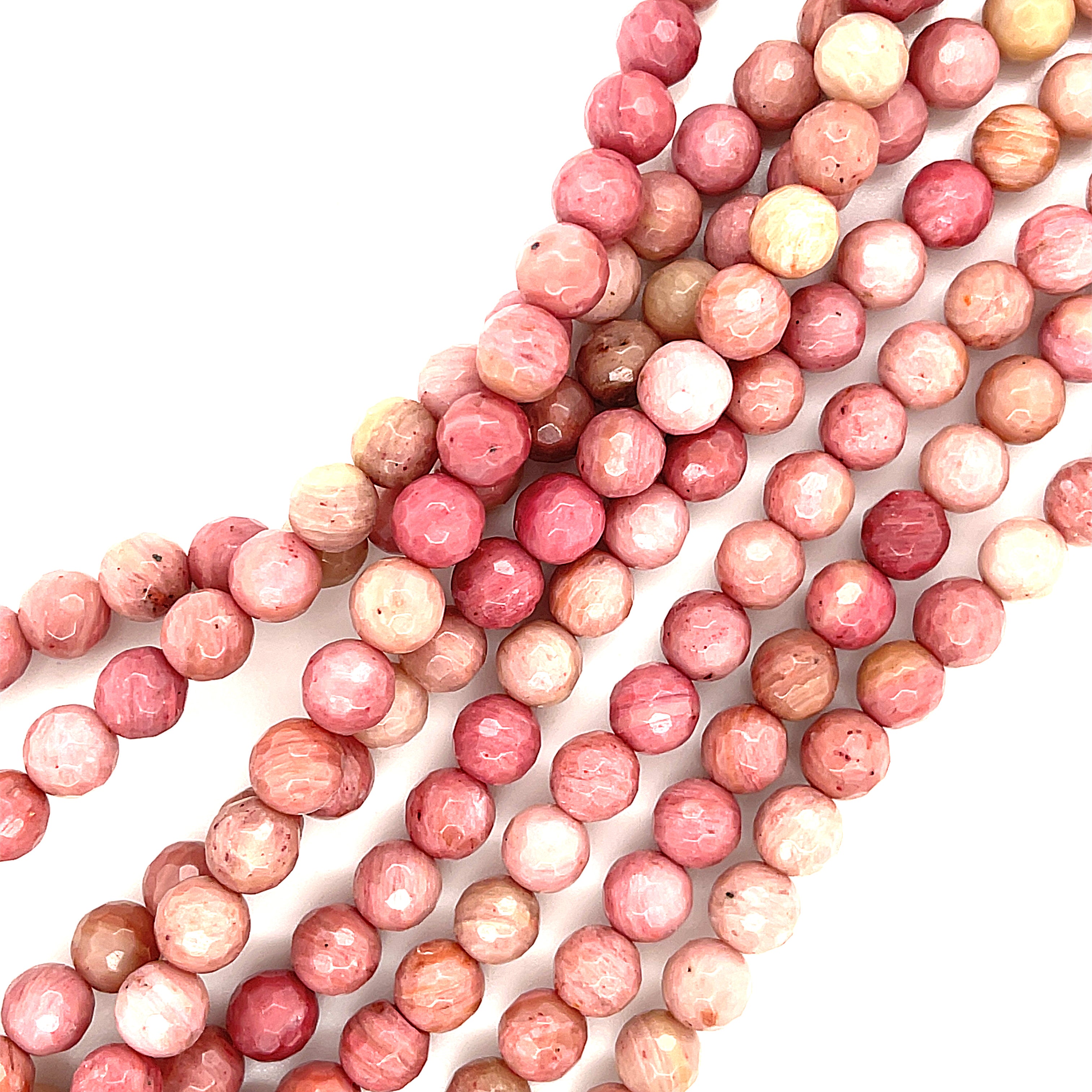 Thulite Gemstone Strand