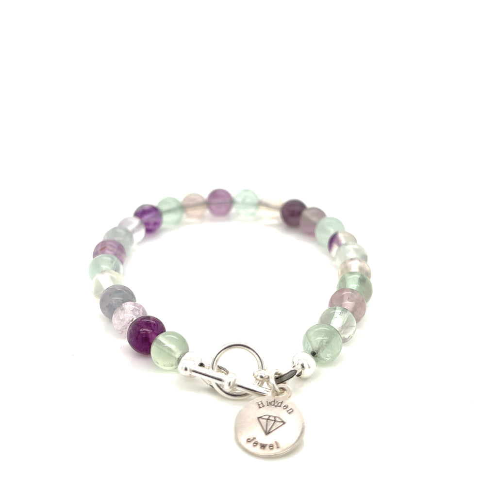 Fluorite gemstone bracelet, jewelry