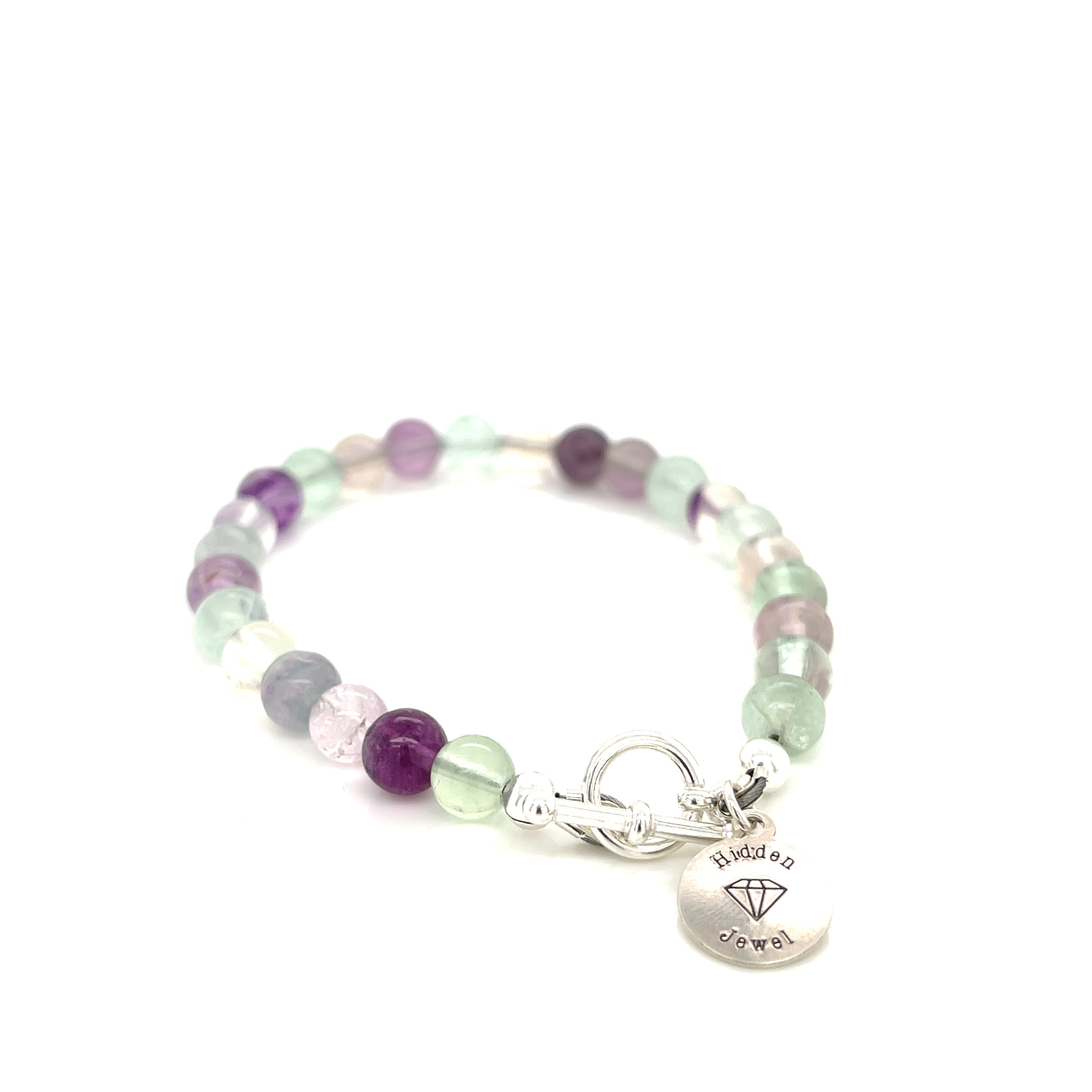Fluorite gemstone bracelet, jewelry