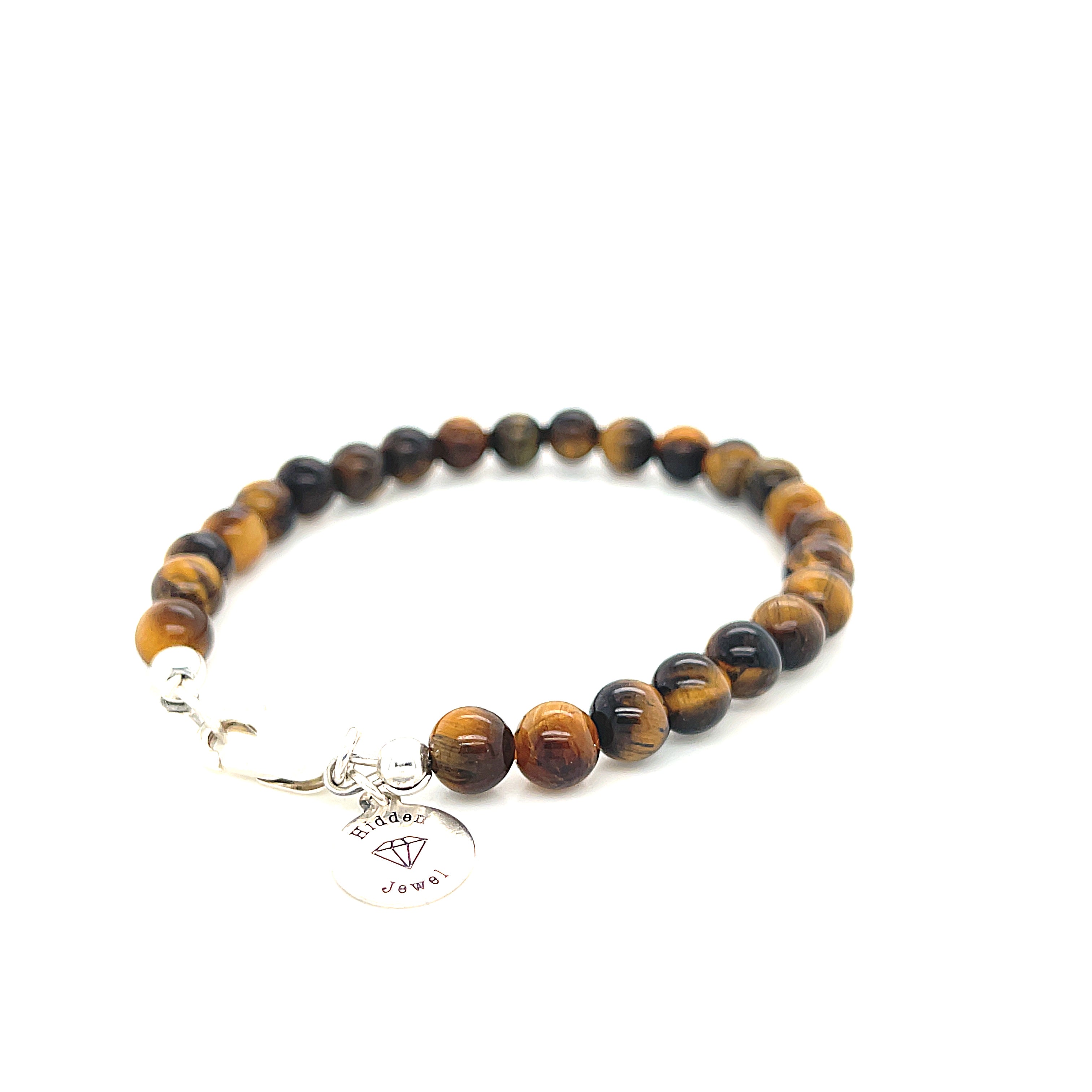 Golden Tiger Eye Gemstone Beaded Bracelet