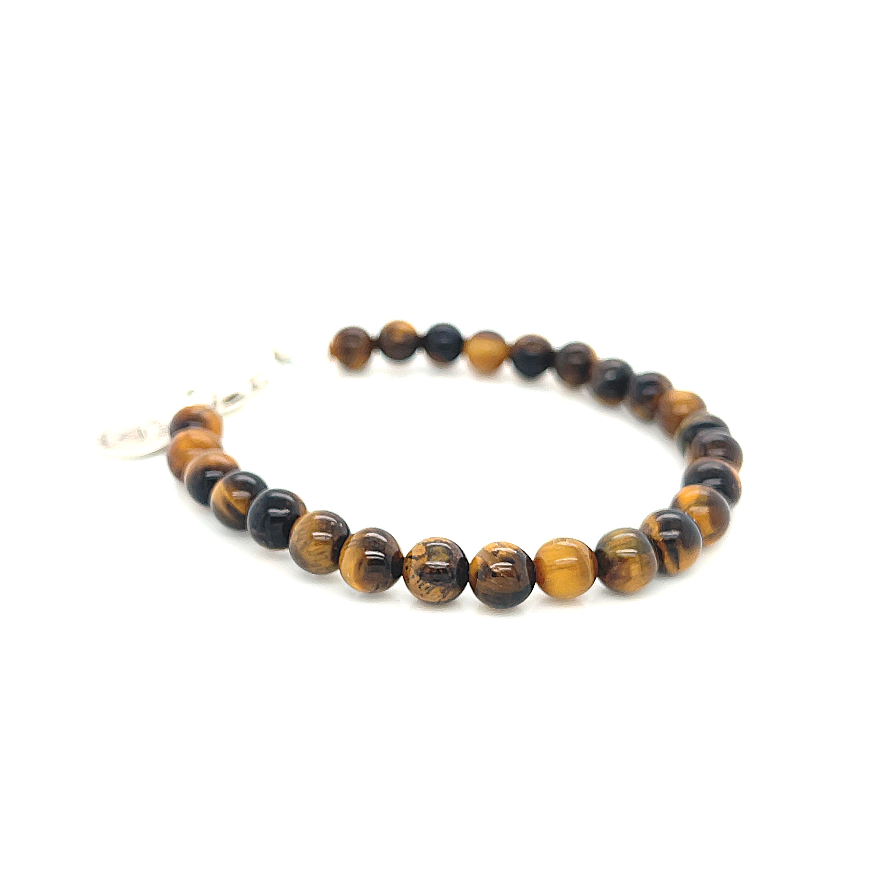 Golden Tiger Eye Gemstone Beaded Bracelet
