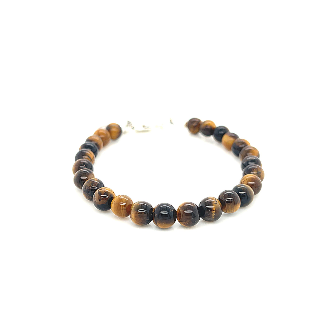 Golden Tiger Eye Gemstone Beaded Bracelet