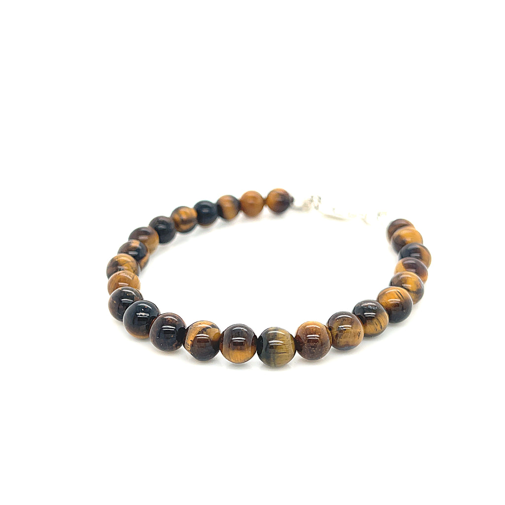 Golden Tiger Eye Gemstone Beaded Bracelet
