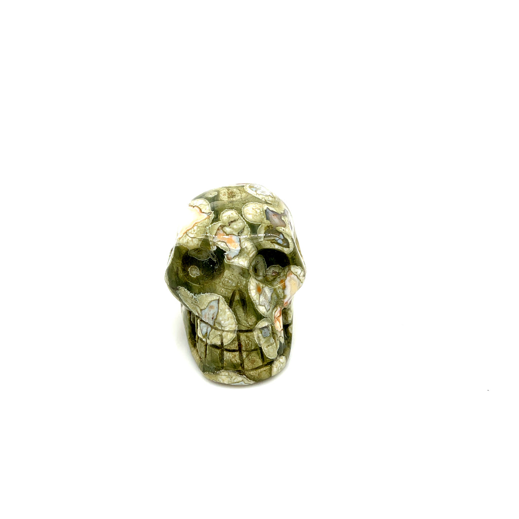 Jasper Gemstones Skull Carvings, mixed Jasper