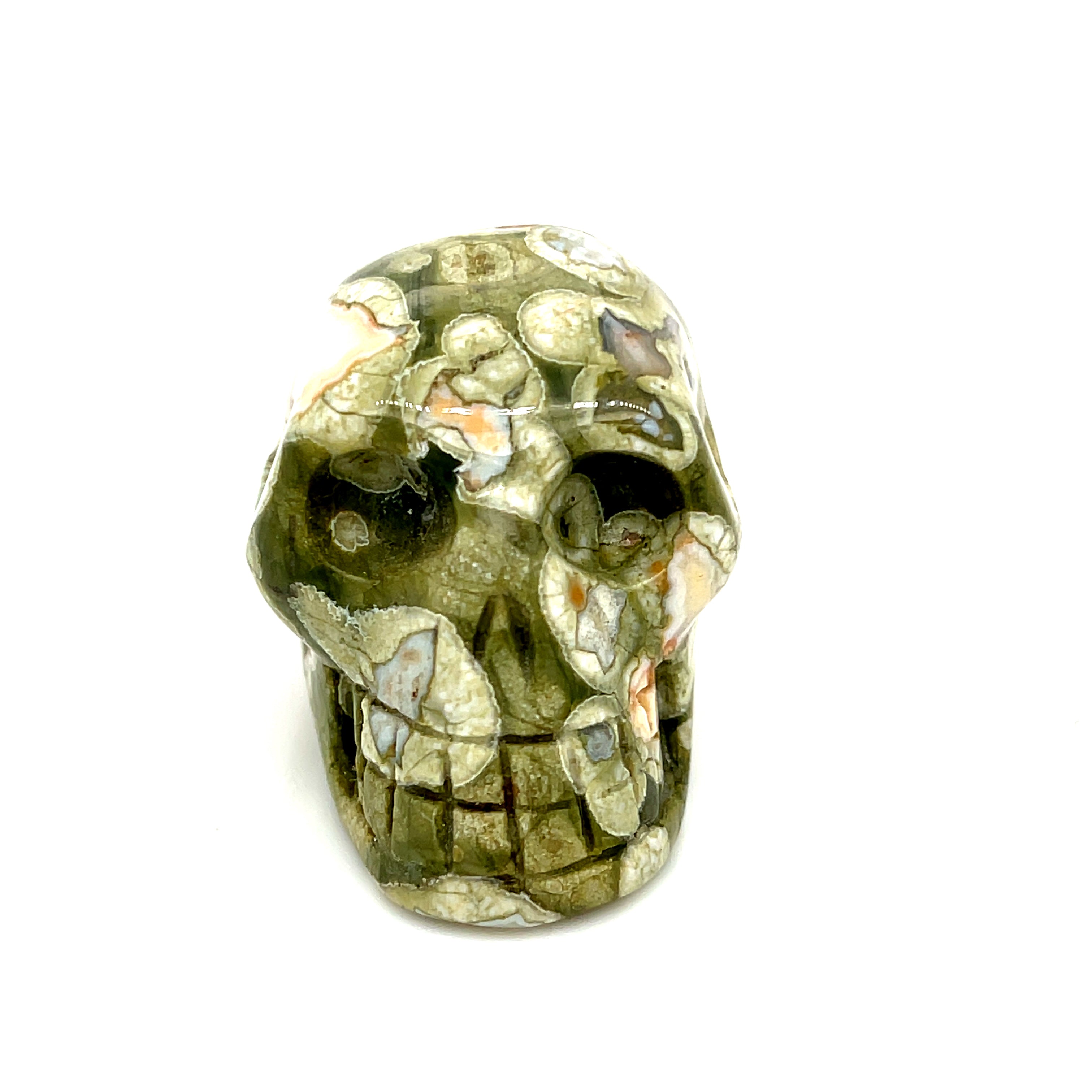 Jasper Gemstones Skull Carvings, mixed Jasper