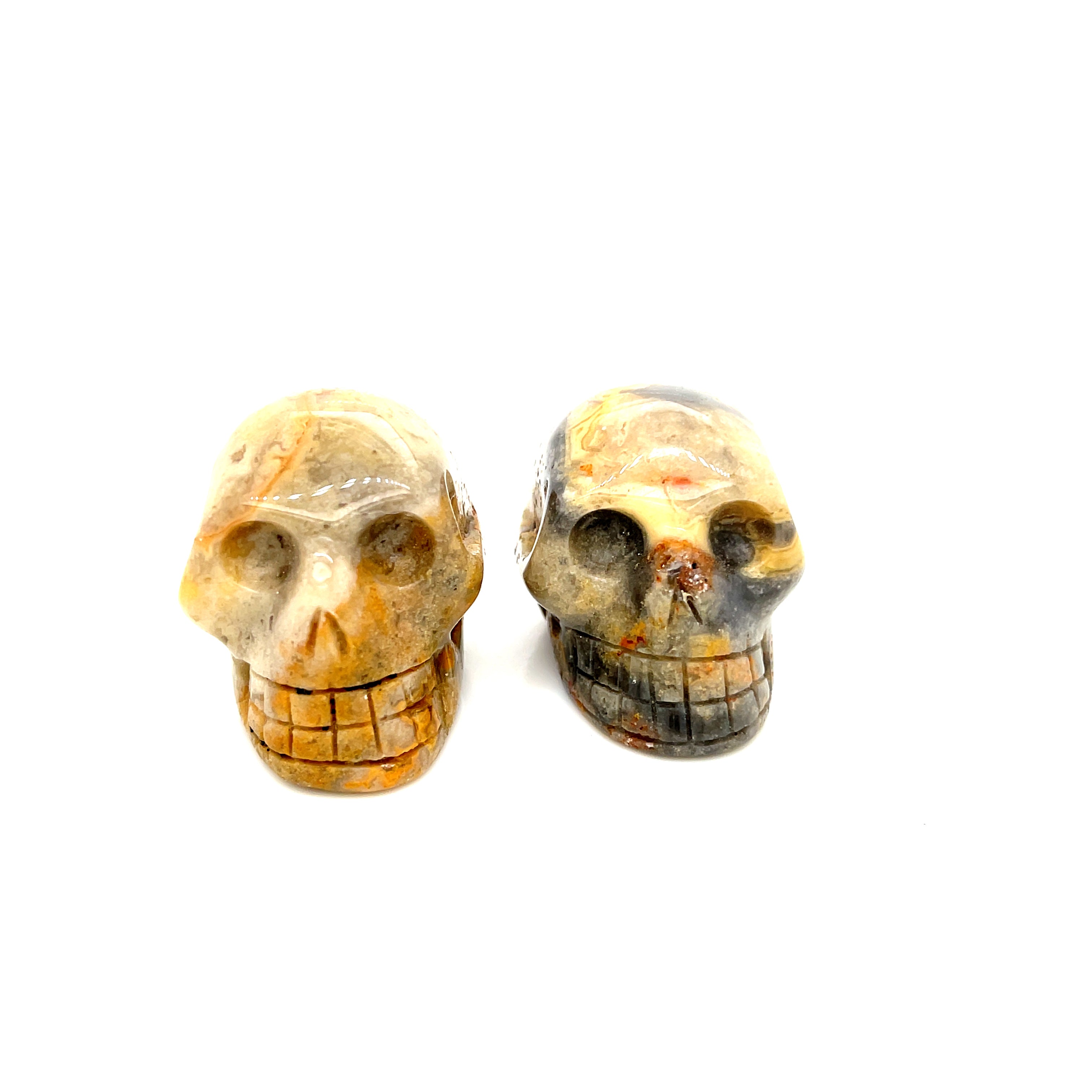 Jasper Gemstones Skull Carvings, mixed Jasper