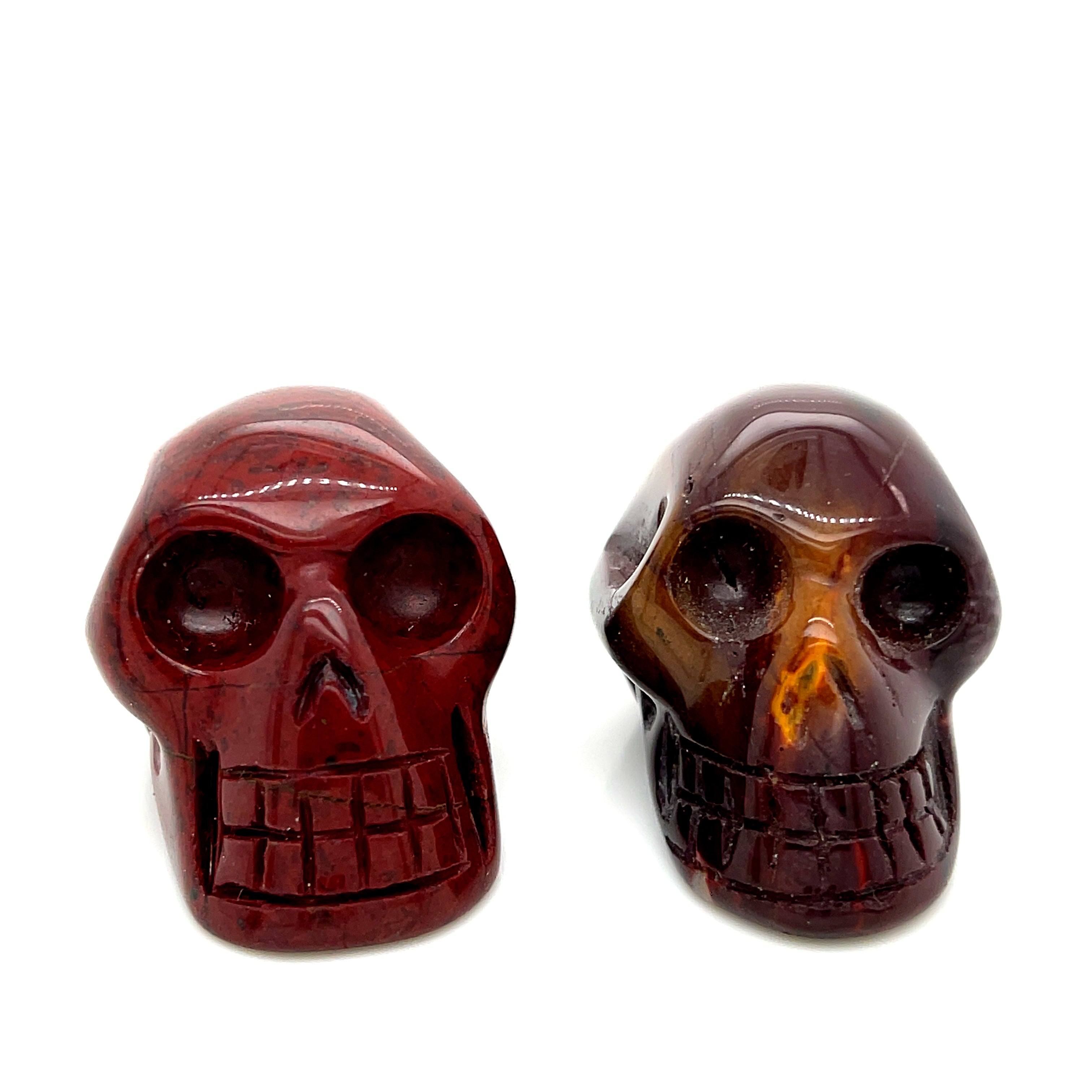 Jasper Gemstones Skull Carvings, mixed Jasper