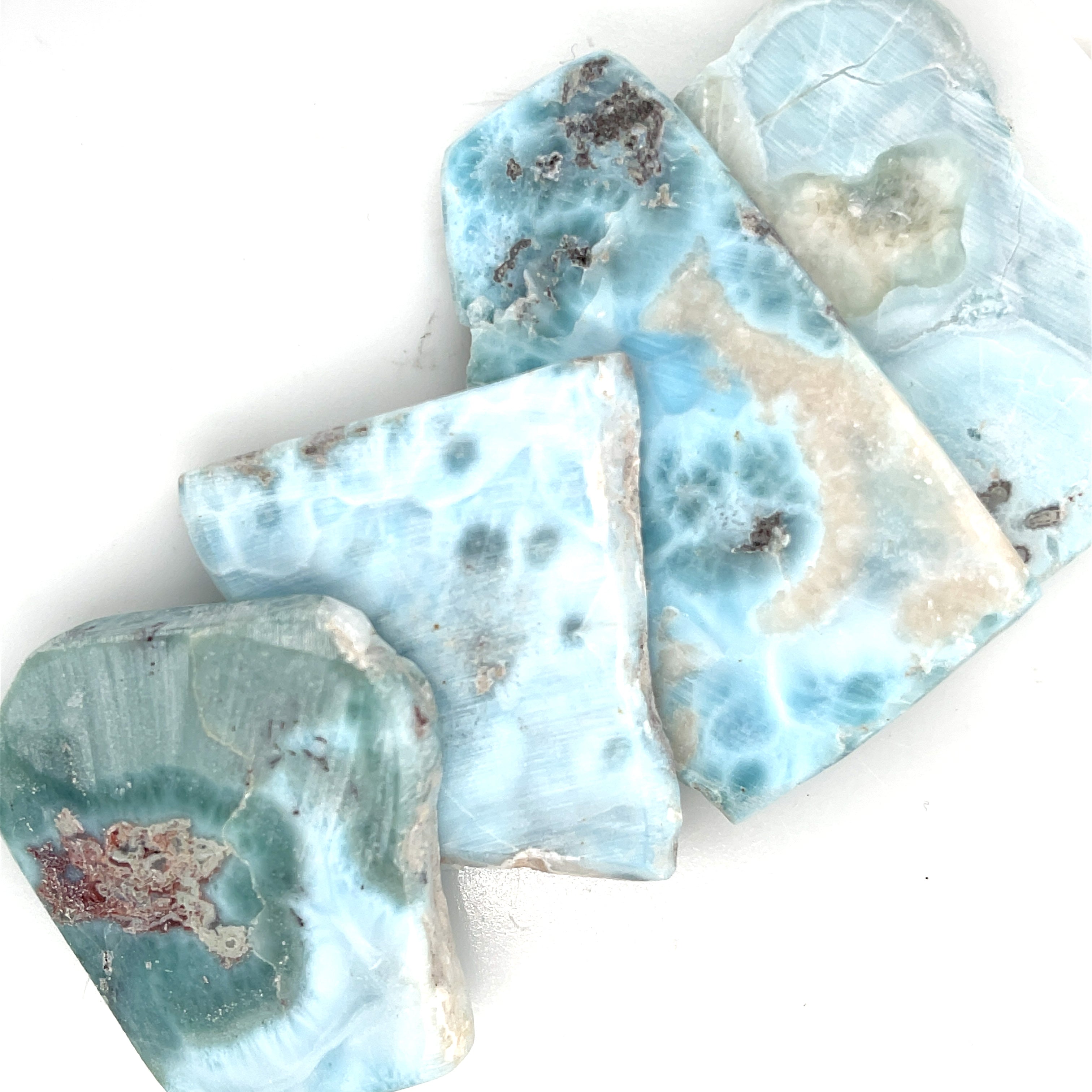 Larimar Raw  gemstone Slab