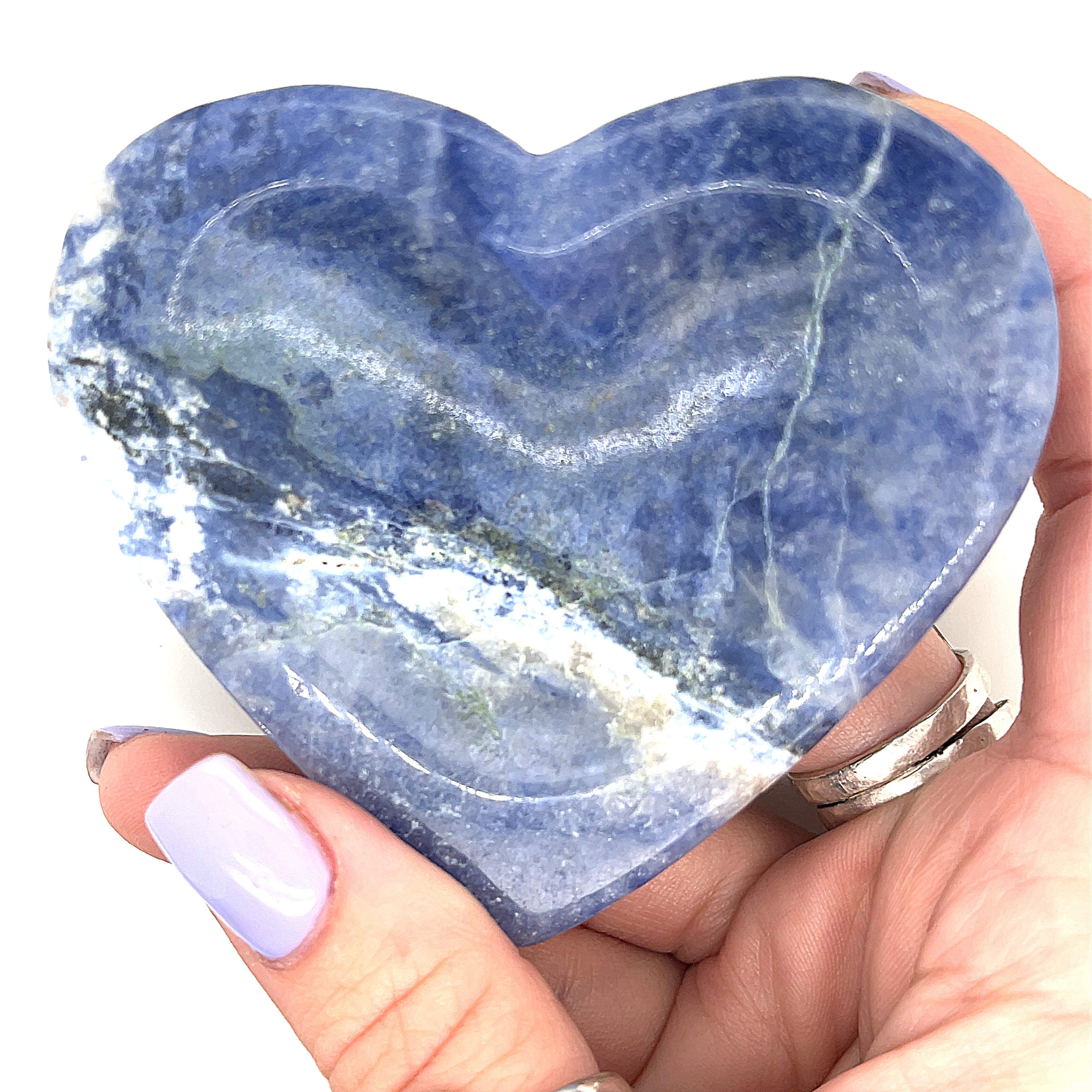 Sodalite gemstone heart  bowls
