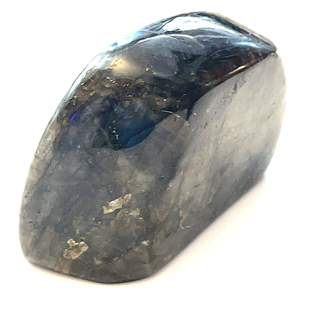 view of back of Labradorite free form