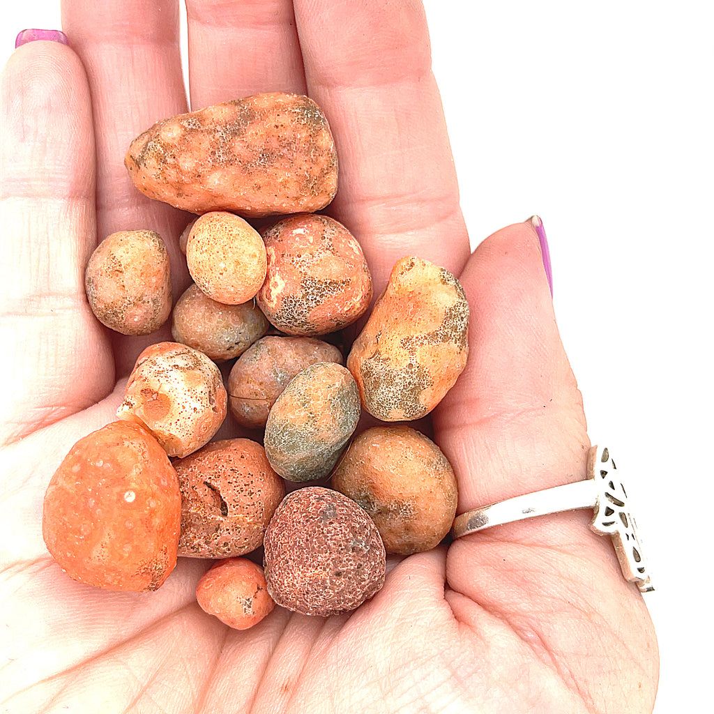 Carnelian raw gemstones