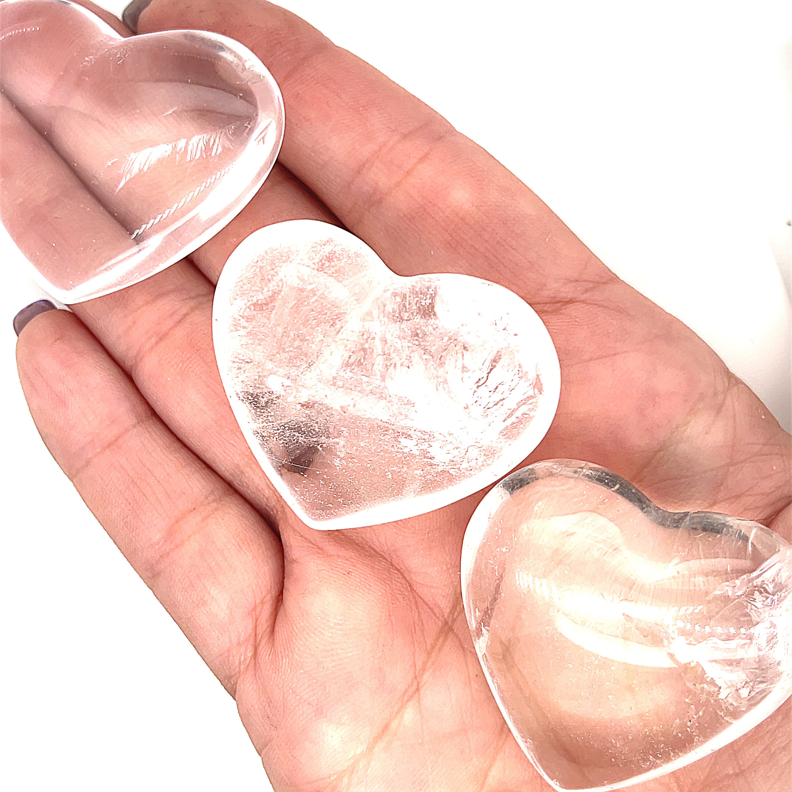 Clear Quartz Gemstones hearts