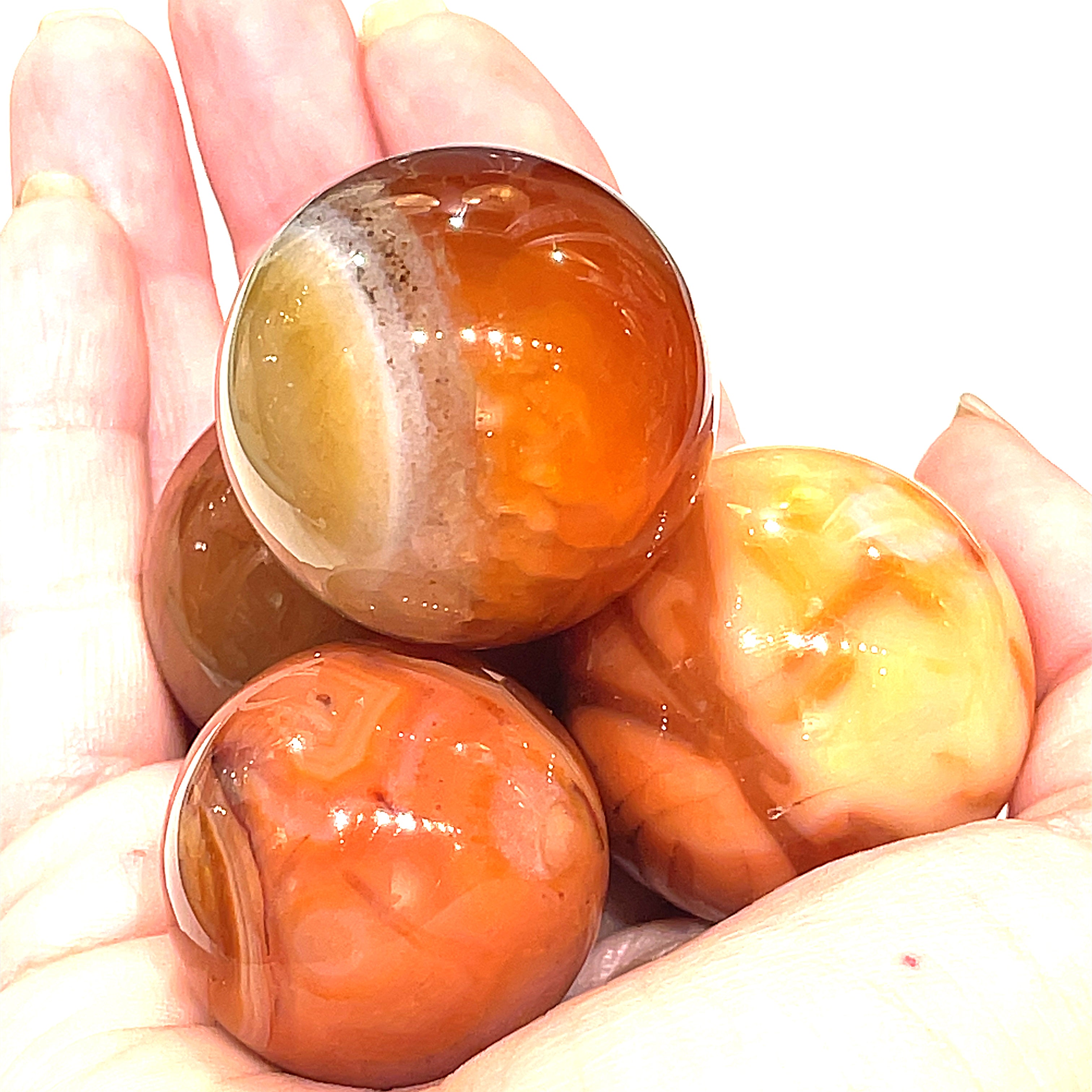 Carnelian gemstone Sphere
