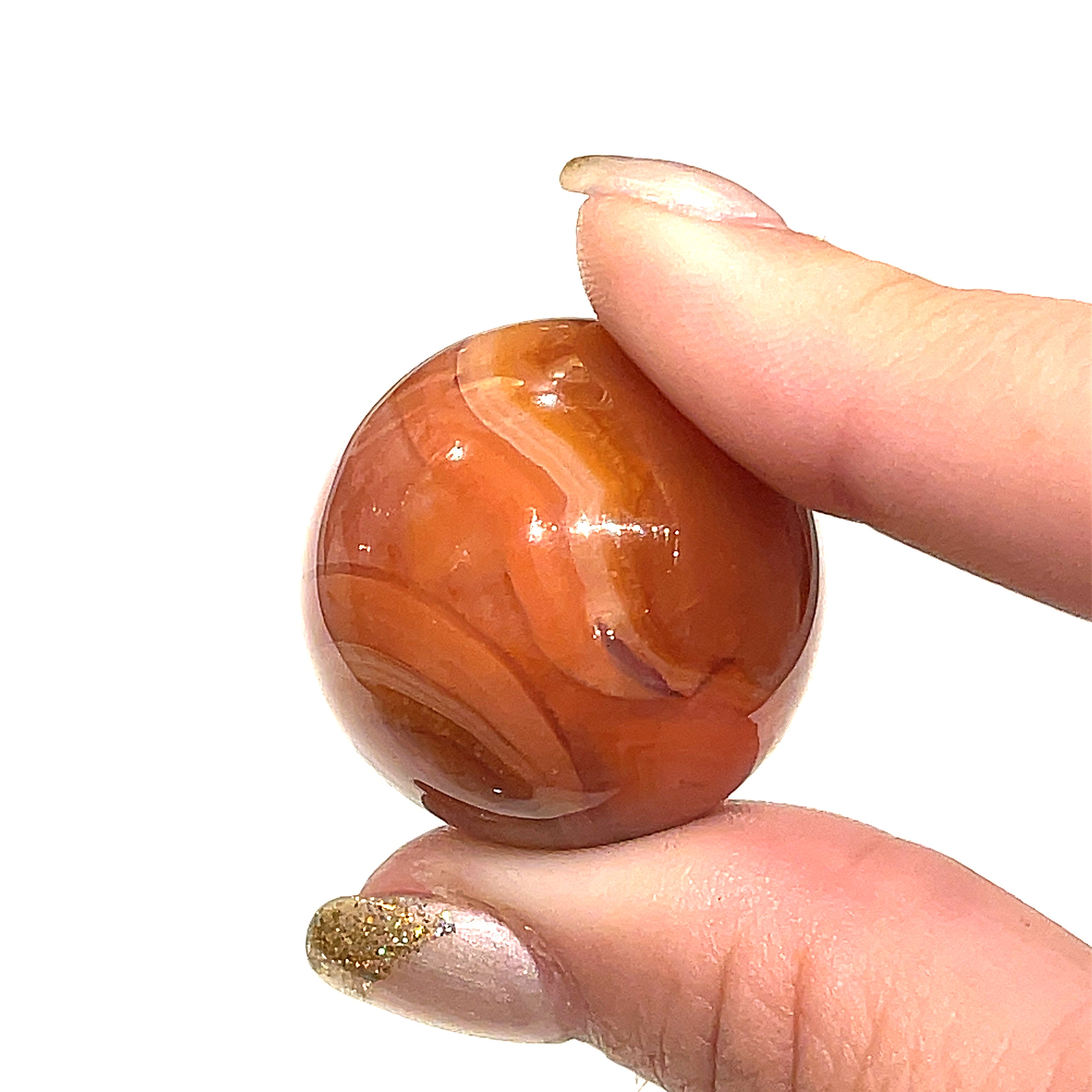 Carnelian gemstone Sphere