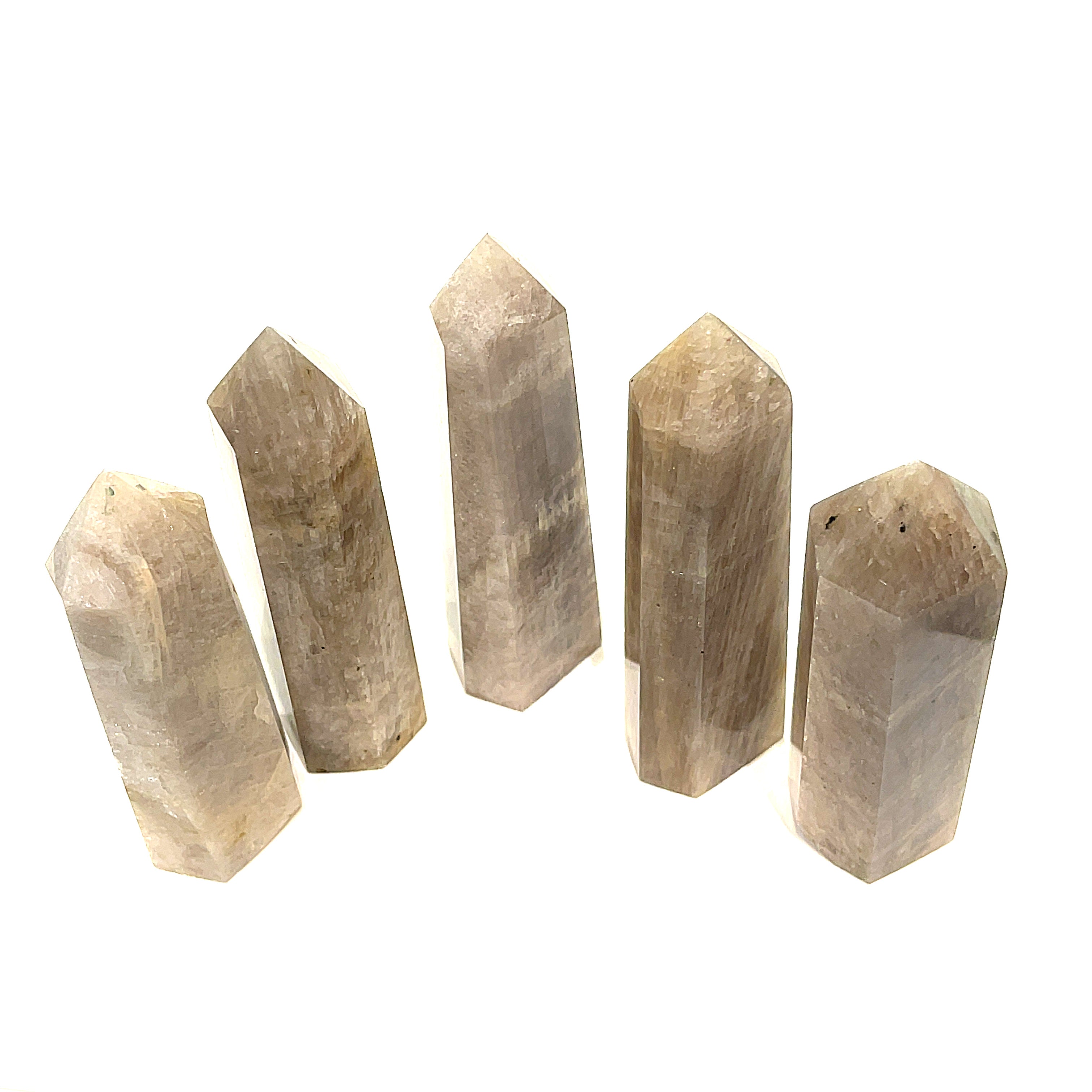 Moonstone, chocolate gemstone tower