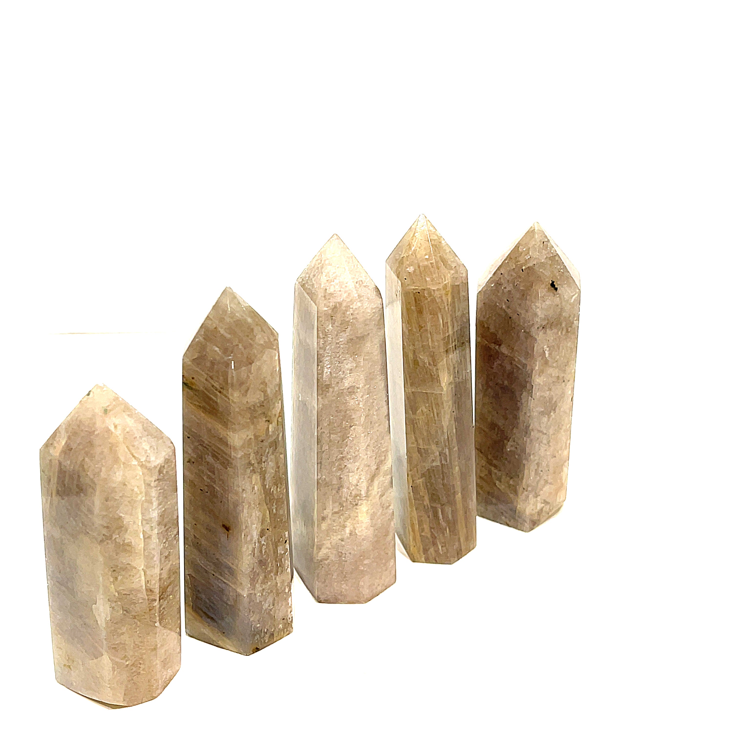Moonstone, chocolate gemstone tower