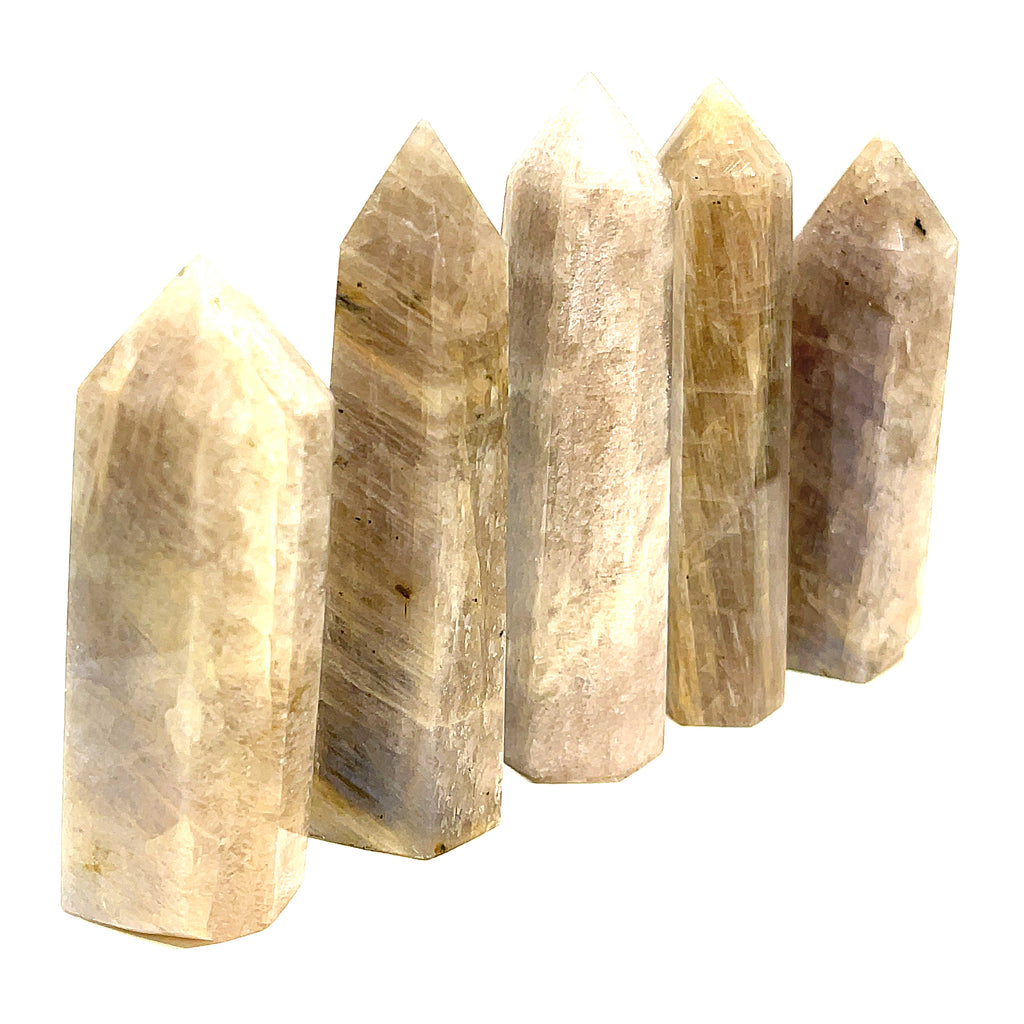 Moonstone, chocolate gemstone tower