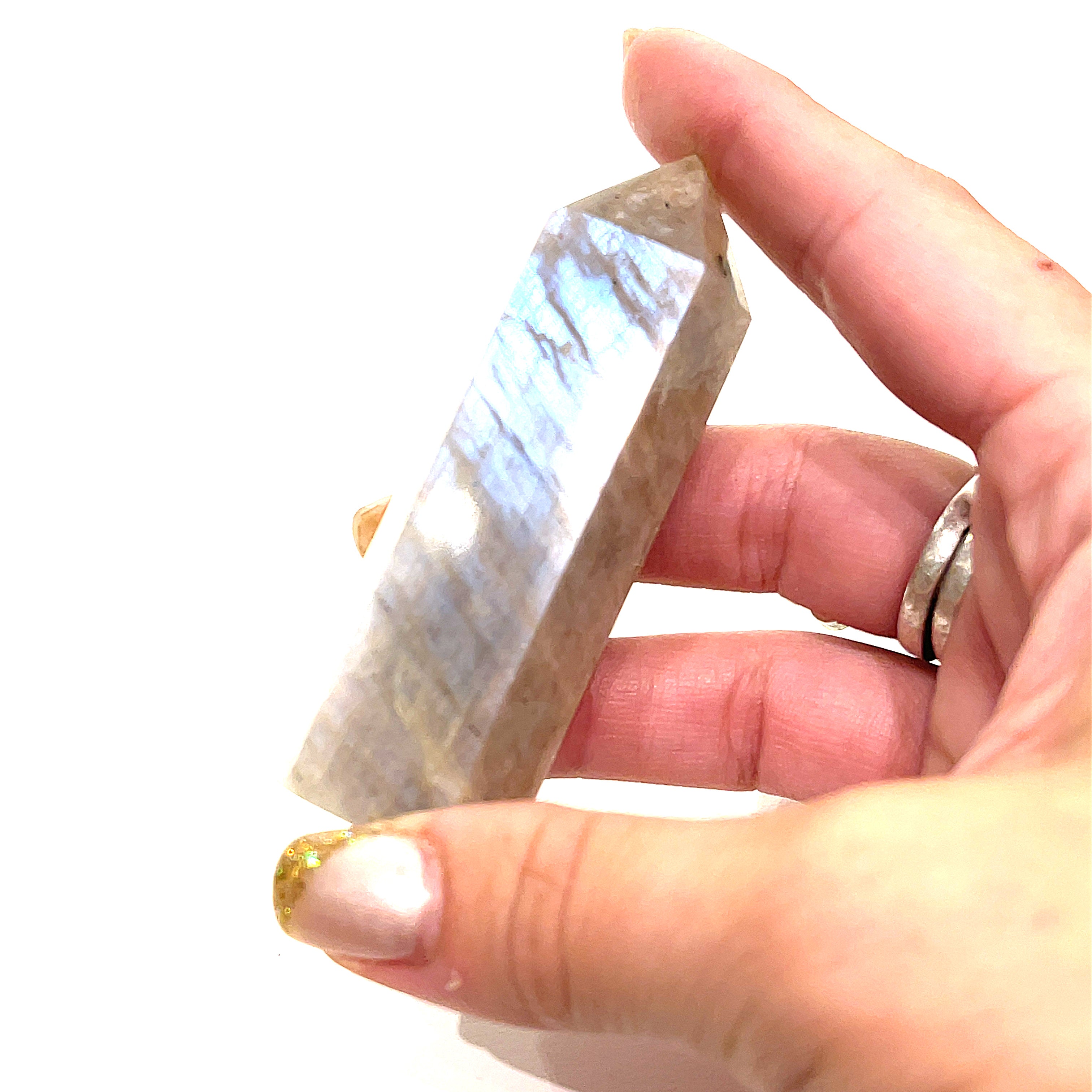 Moonstone, chocolate gemstone tower