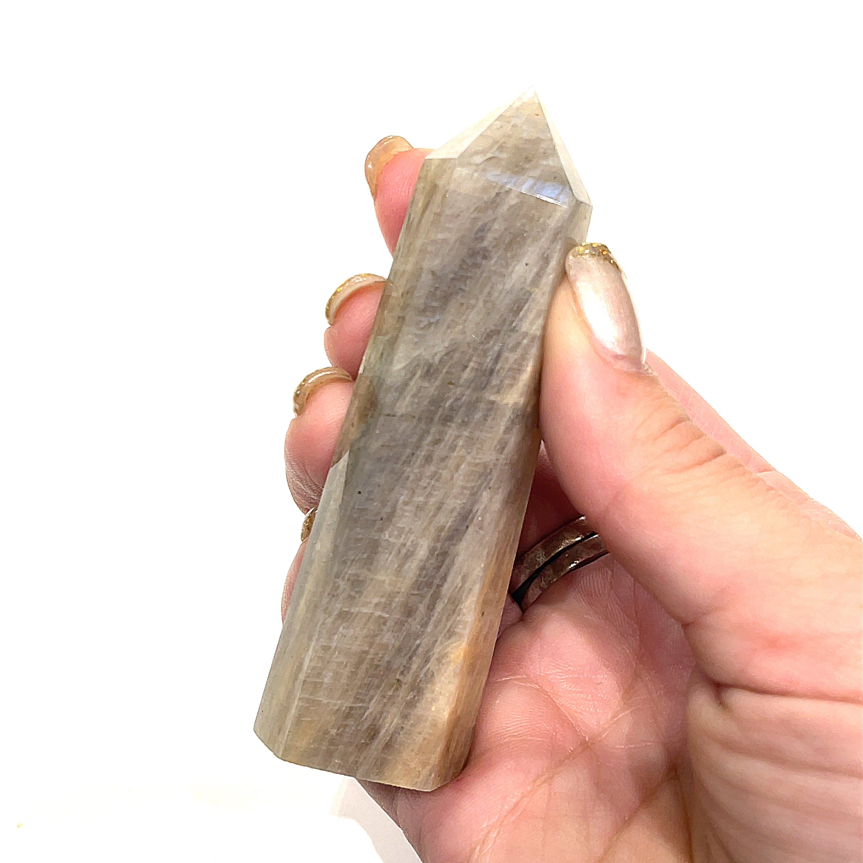 Moonstone, chocolate gemstone tower