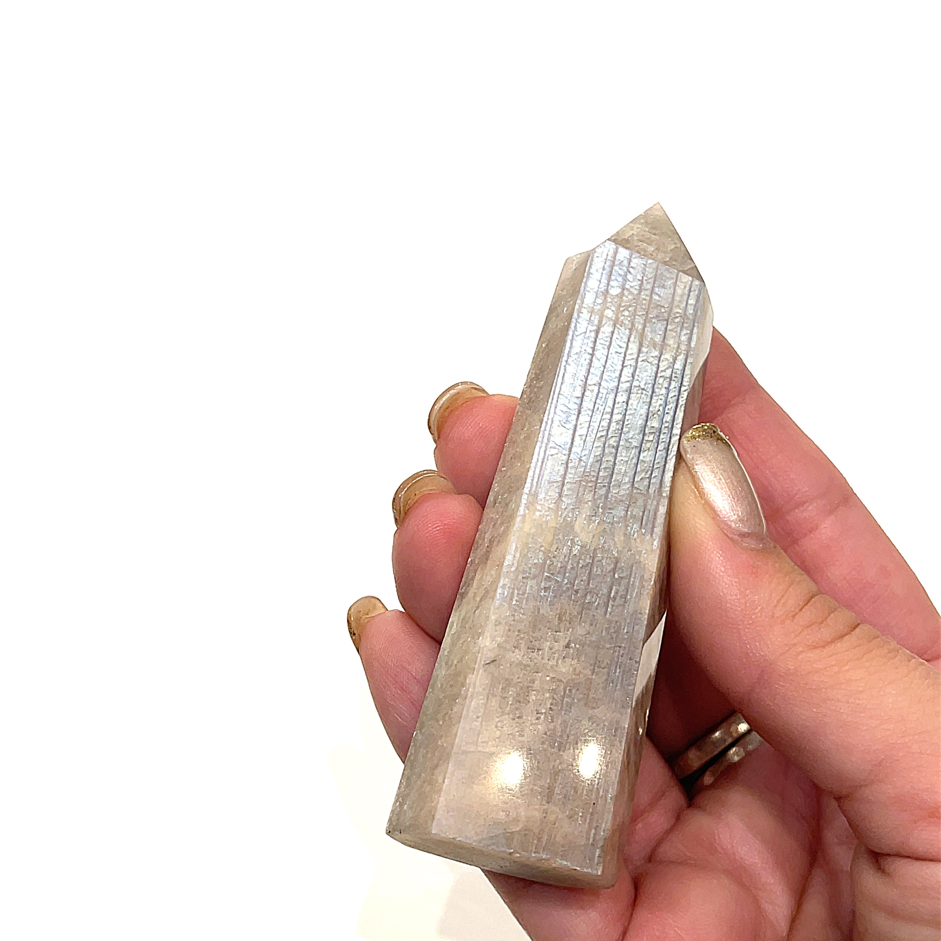 Moonstone, chocolate gemstone tower