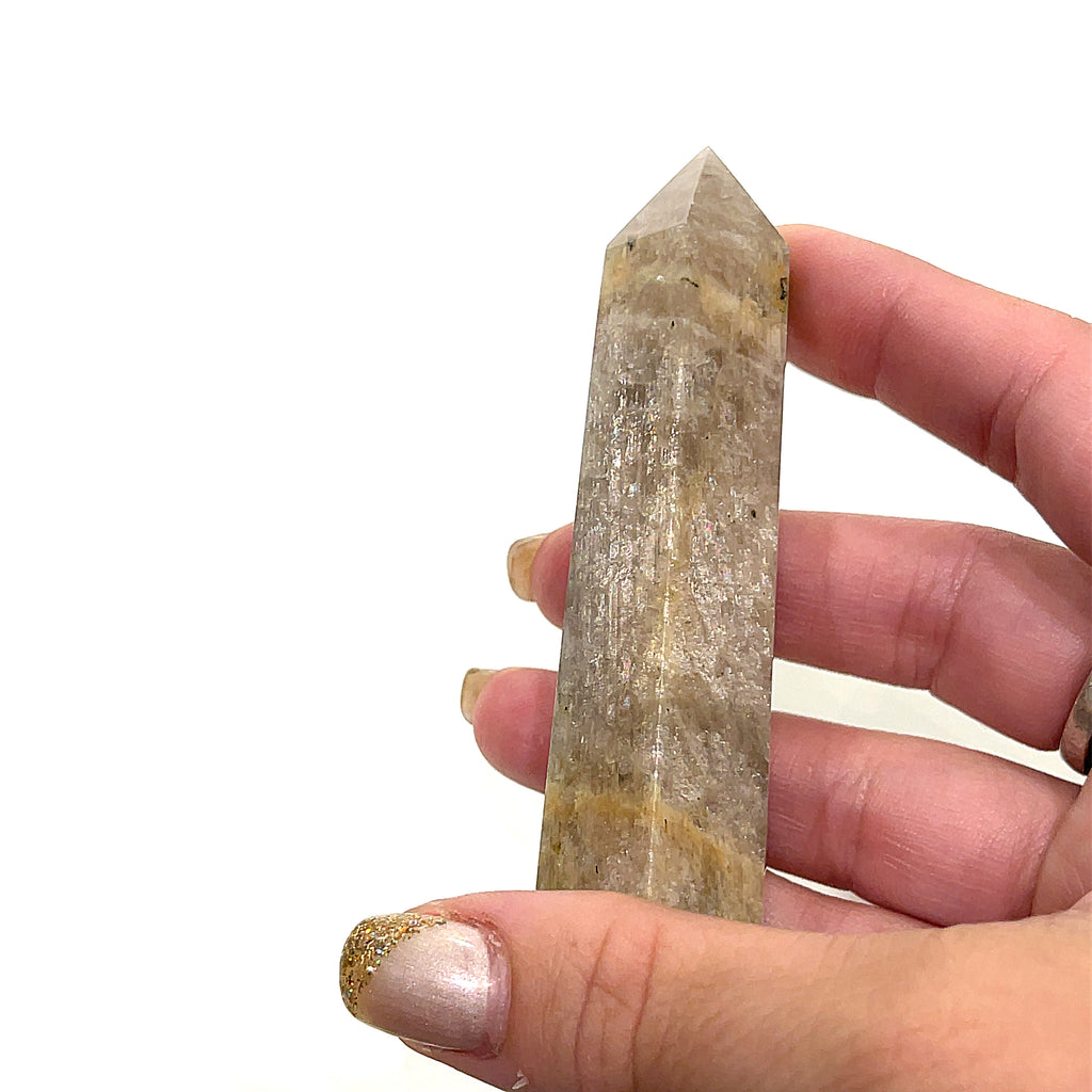 Moonstone, chocolate gemstone tower