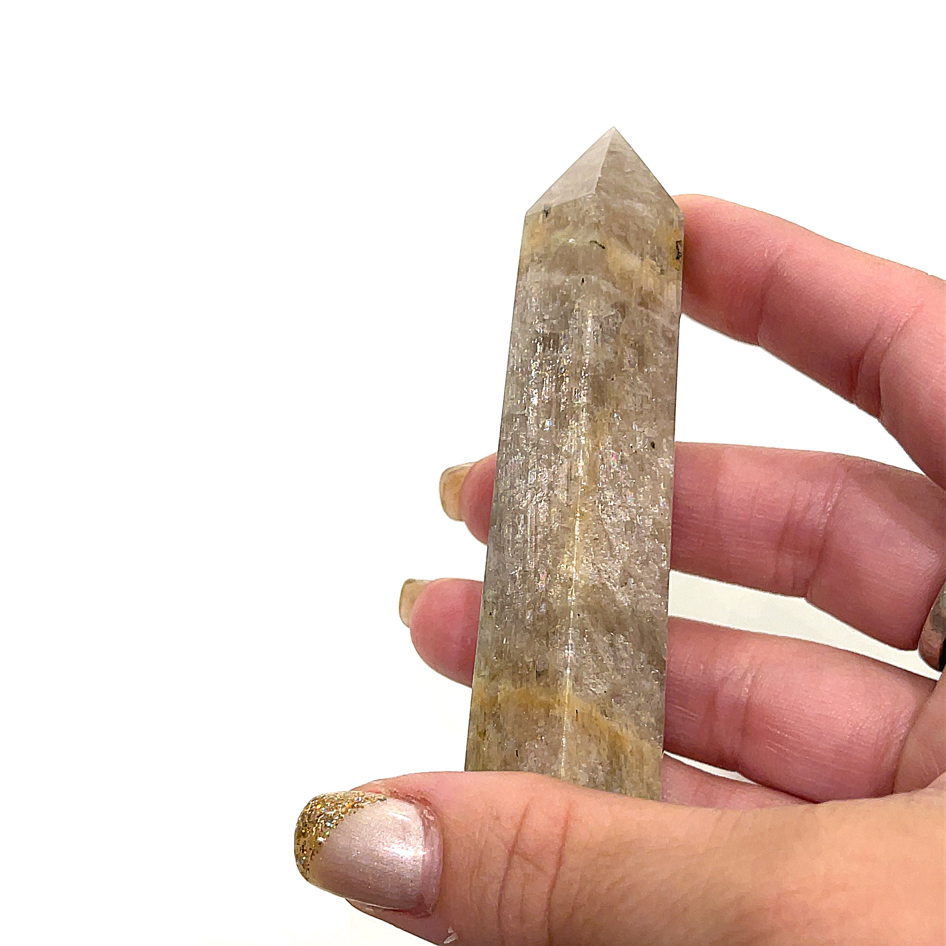 Moonstone, chocolate gemstone tower