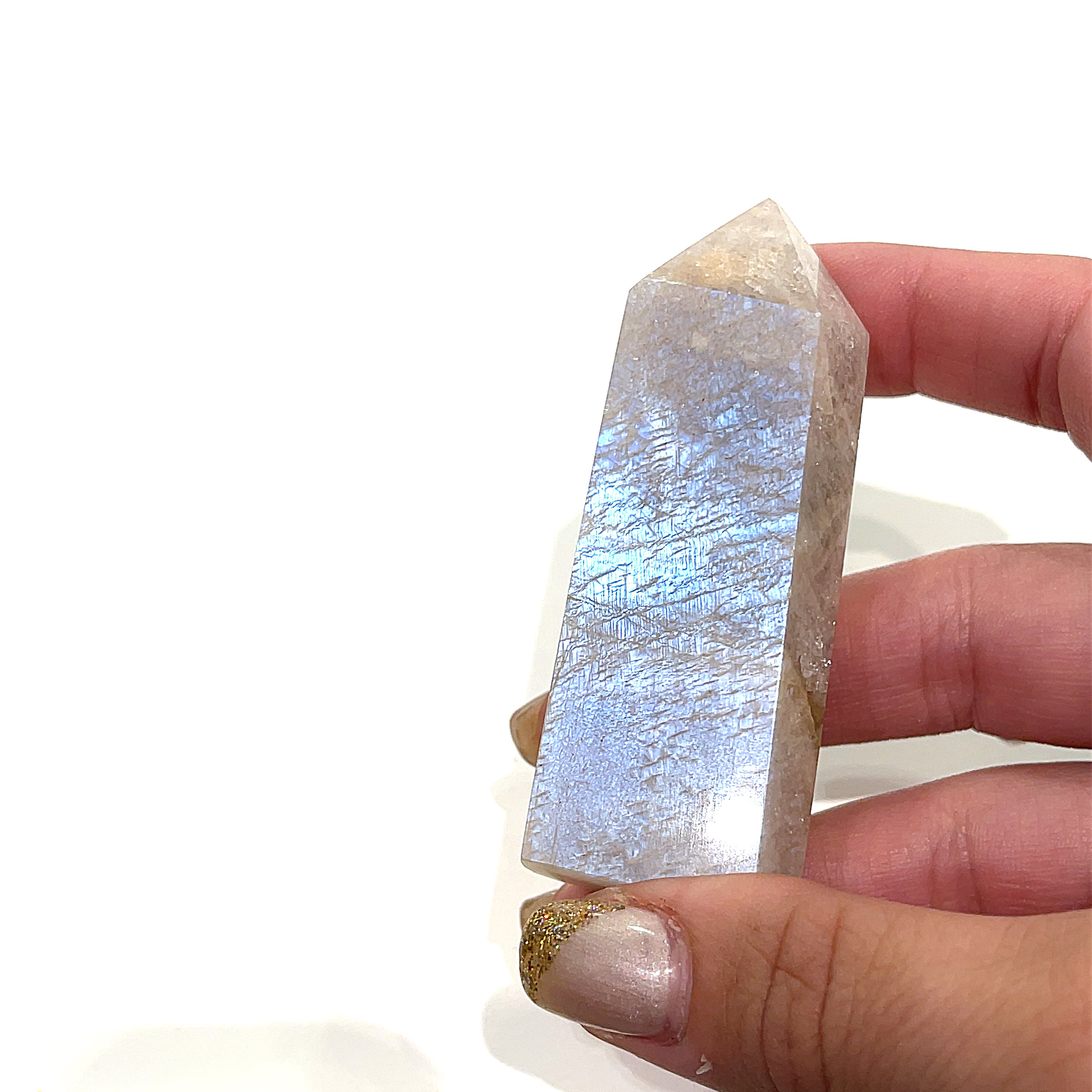 Moonstone, chocolate gemstone tower