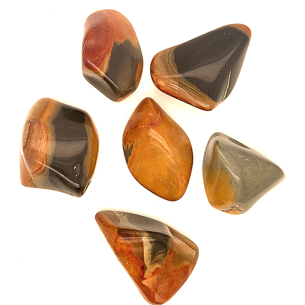 Polychrome Jasper tumbled gemstone