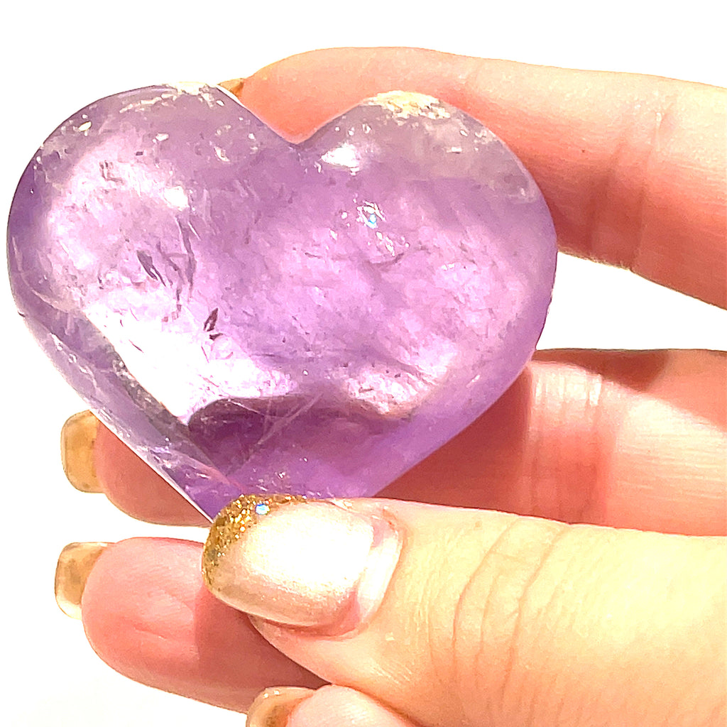 Ametrine gemstone heart