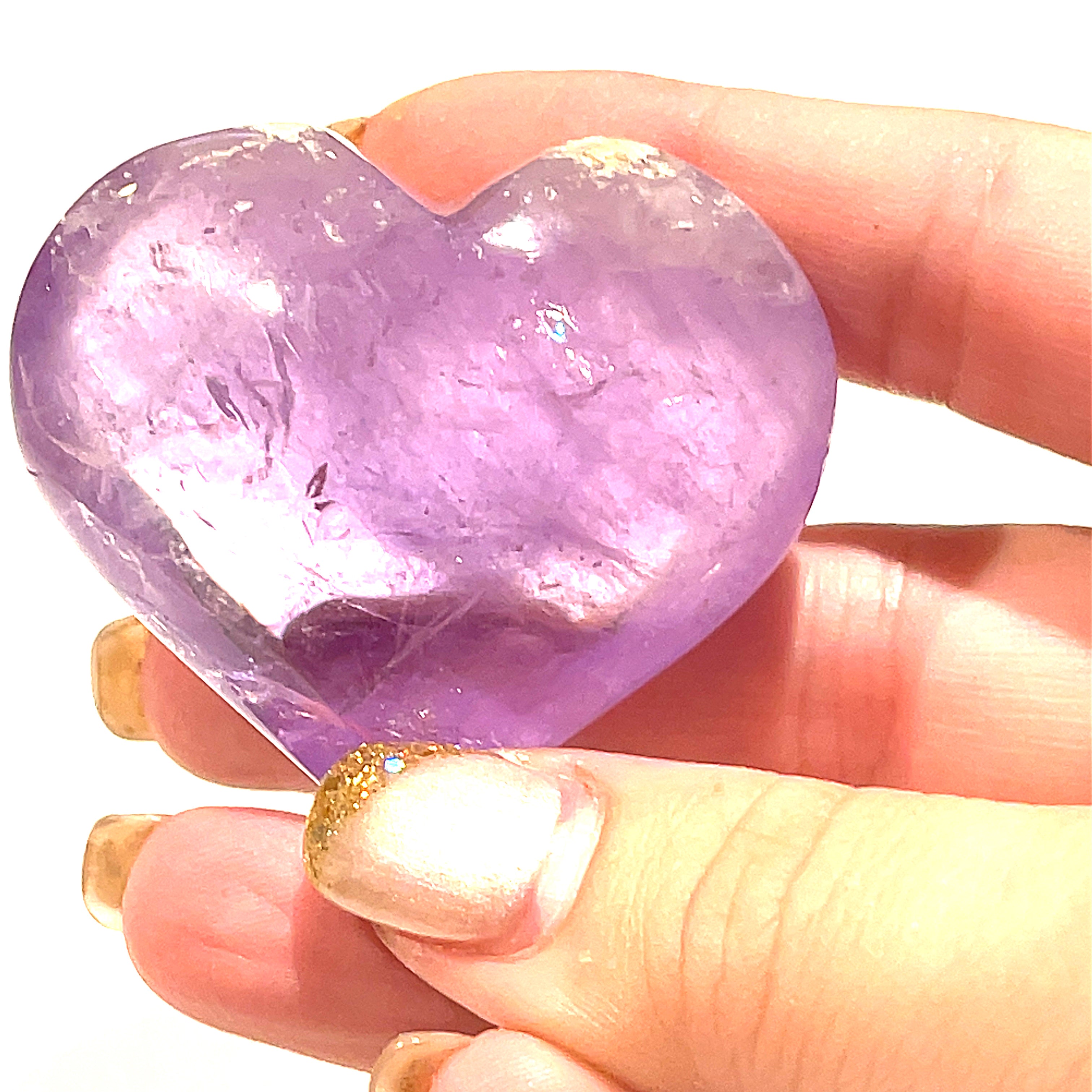 Ametrine gemstone heart