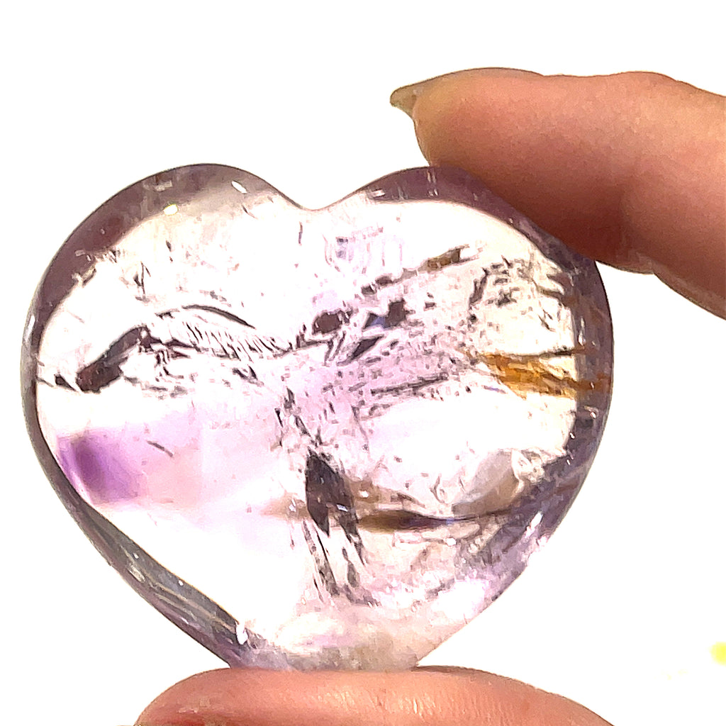 Ametrine gemstone heart