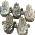Labradorite Humza and Evil Eye Gemstone Carvings
