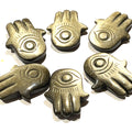 Golden Sheen Obsidian Humza and Evil Eye Gemstone Carvings