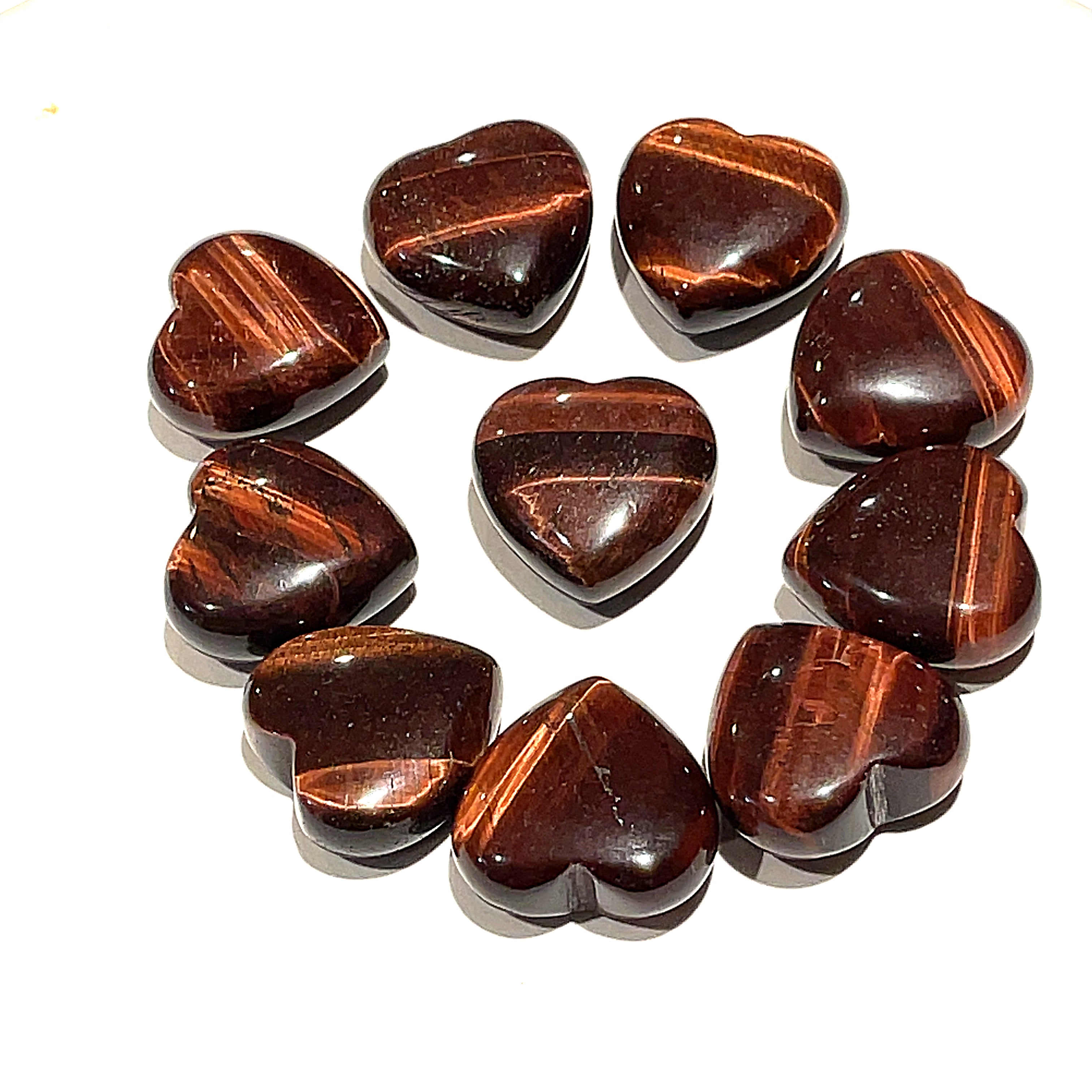 Tiger Eye Gemstone Heart Shape Carving