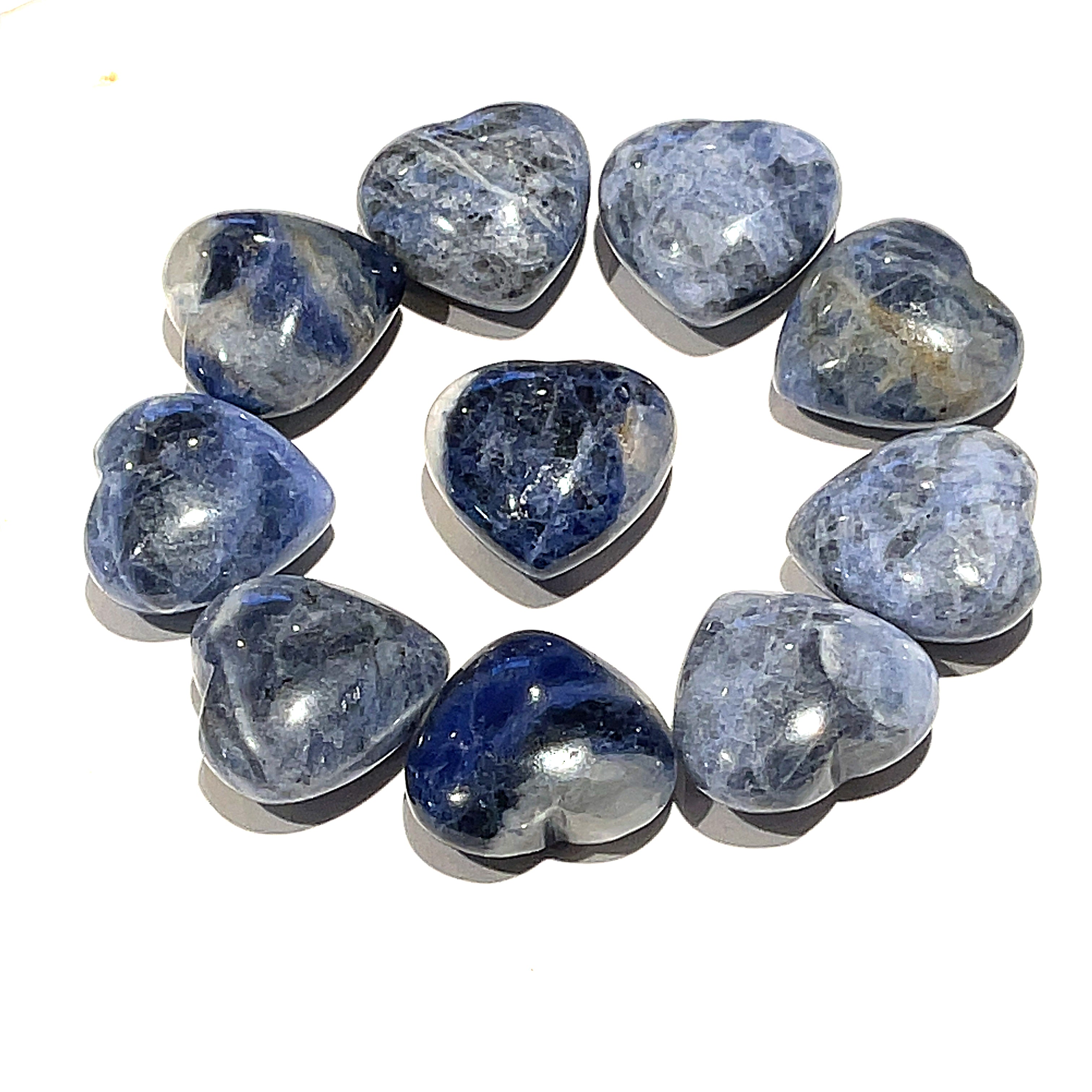 Sodalite  gemstone Hearts