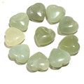 Jadeite, Green, gemstone heart carving / shape