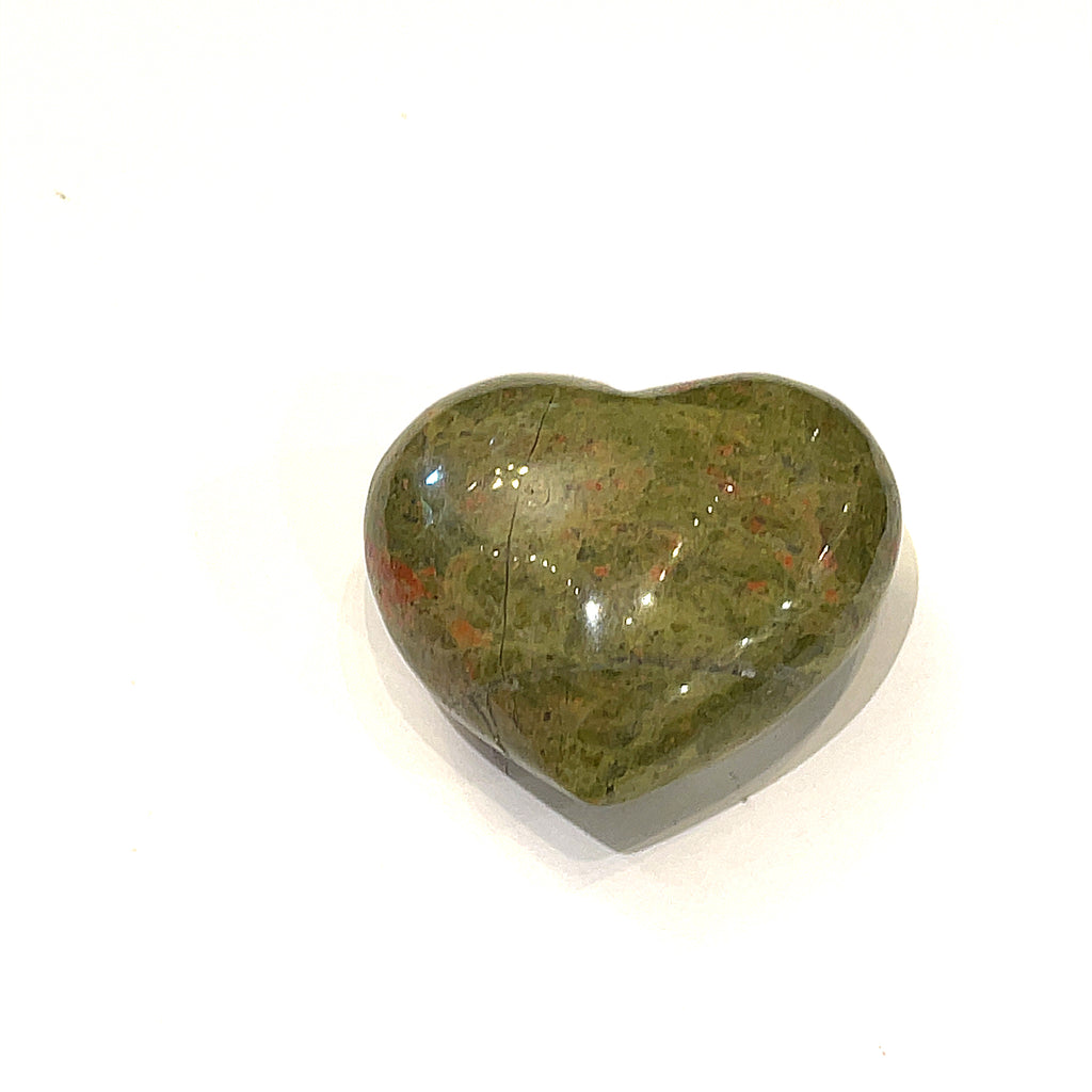 Unakite Jasper Gemstone hearts