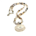 Montana Agate gemstone necklace,  22.5'', healing stone necklace